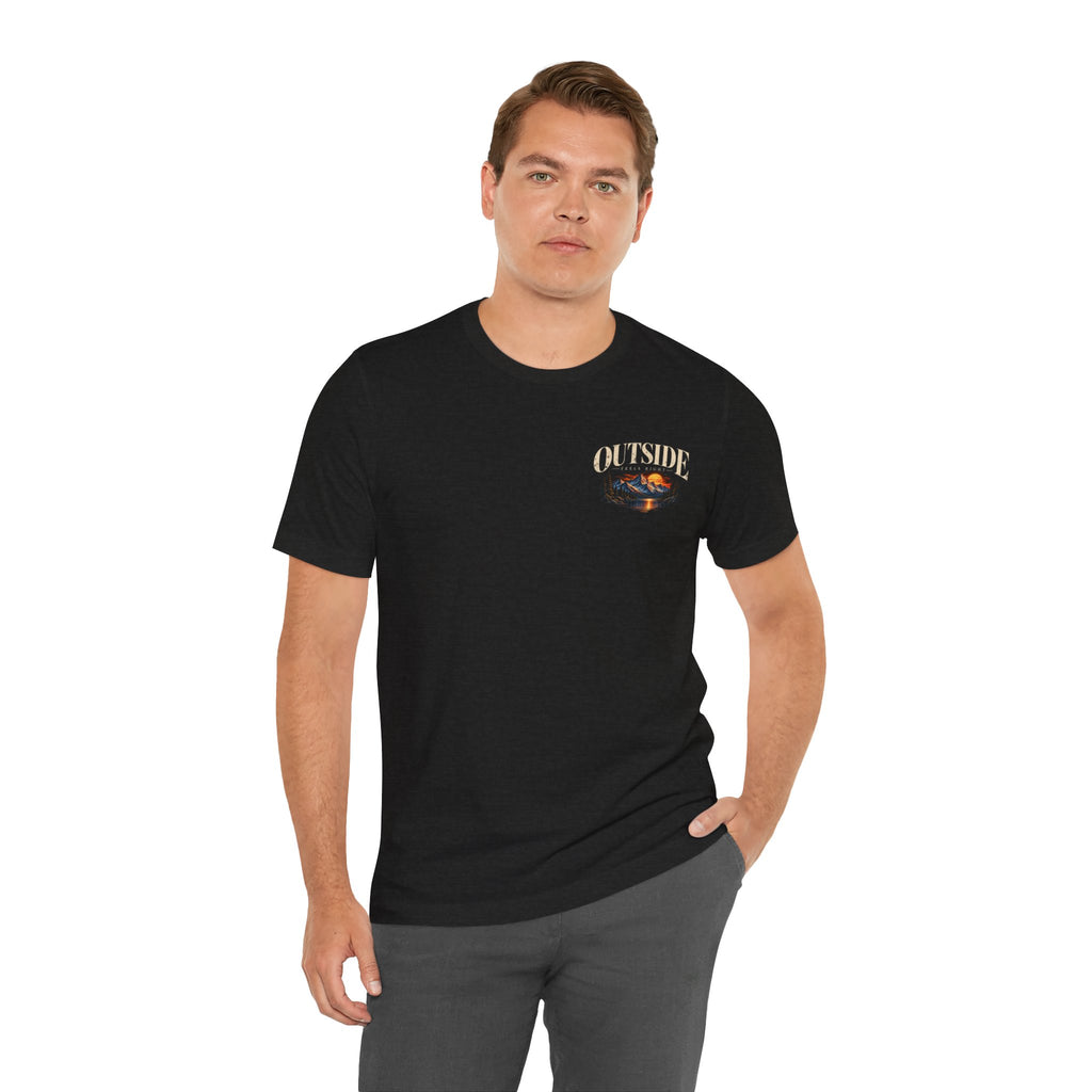 Outdoor Vibes Tee — Mountain Sunset Graphic T-Shirt
