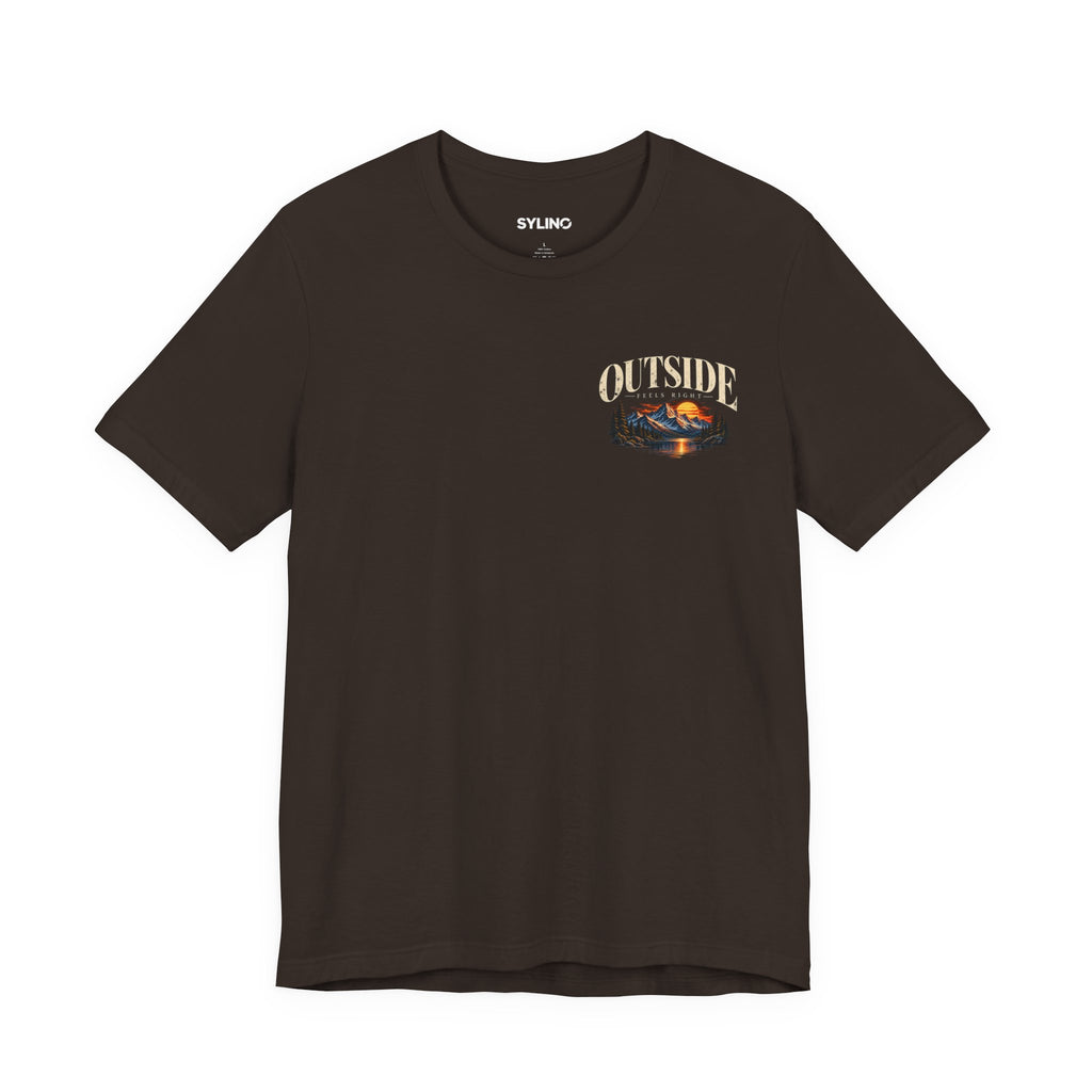 Outdoor Vibes Tee — Mountain Sunset Graphic T-Shirt