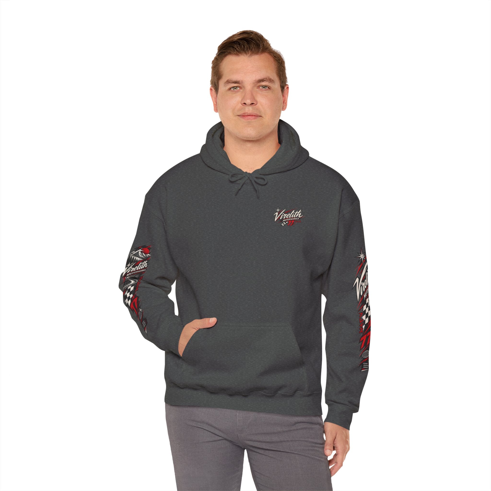 Virelith Motorsports Checkered Flag Hoodie | Racing Graphic Sweatshirt