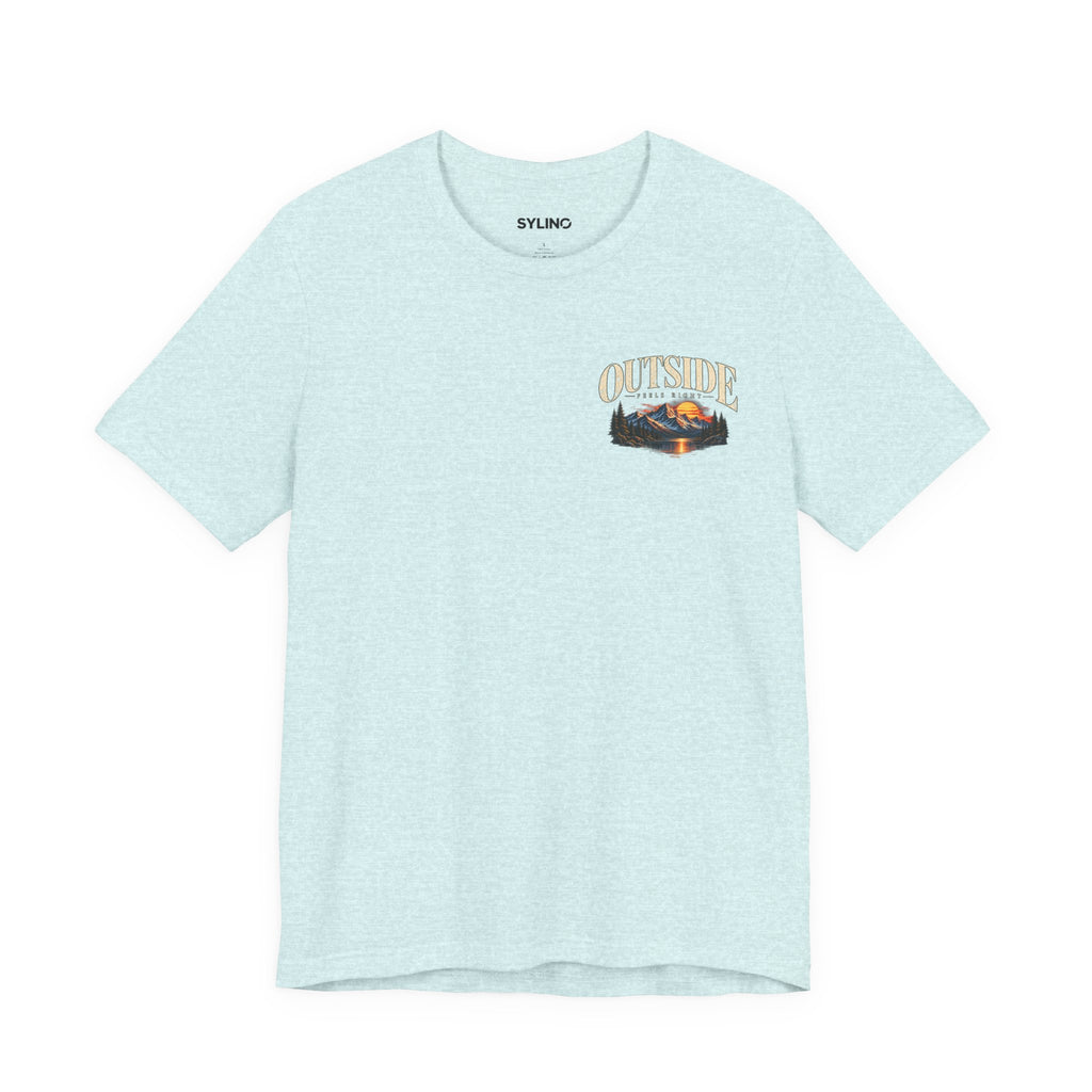 Outdoor Vibes Tee — Mountain Sunset Graphic T-Shirt