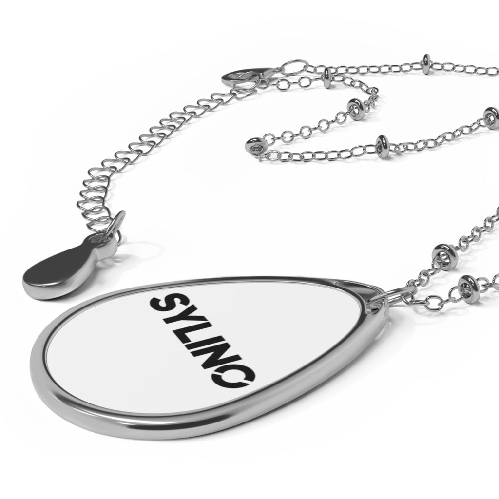 Personalized Oval Pendant Necklace — Custom Engraved Teardrop Locket