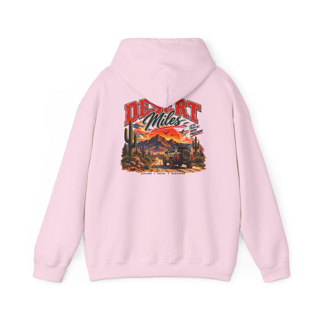 Desert Camp Graphic Hoodie – 'Desert' Sunset Cactus Pullover