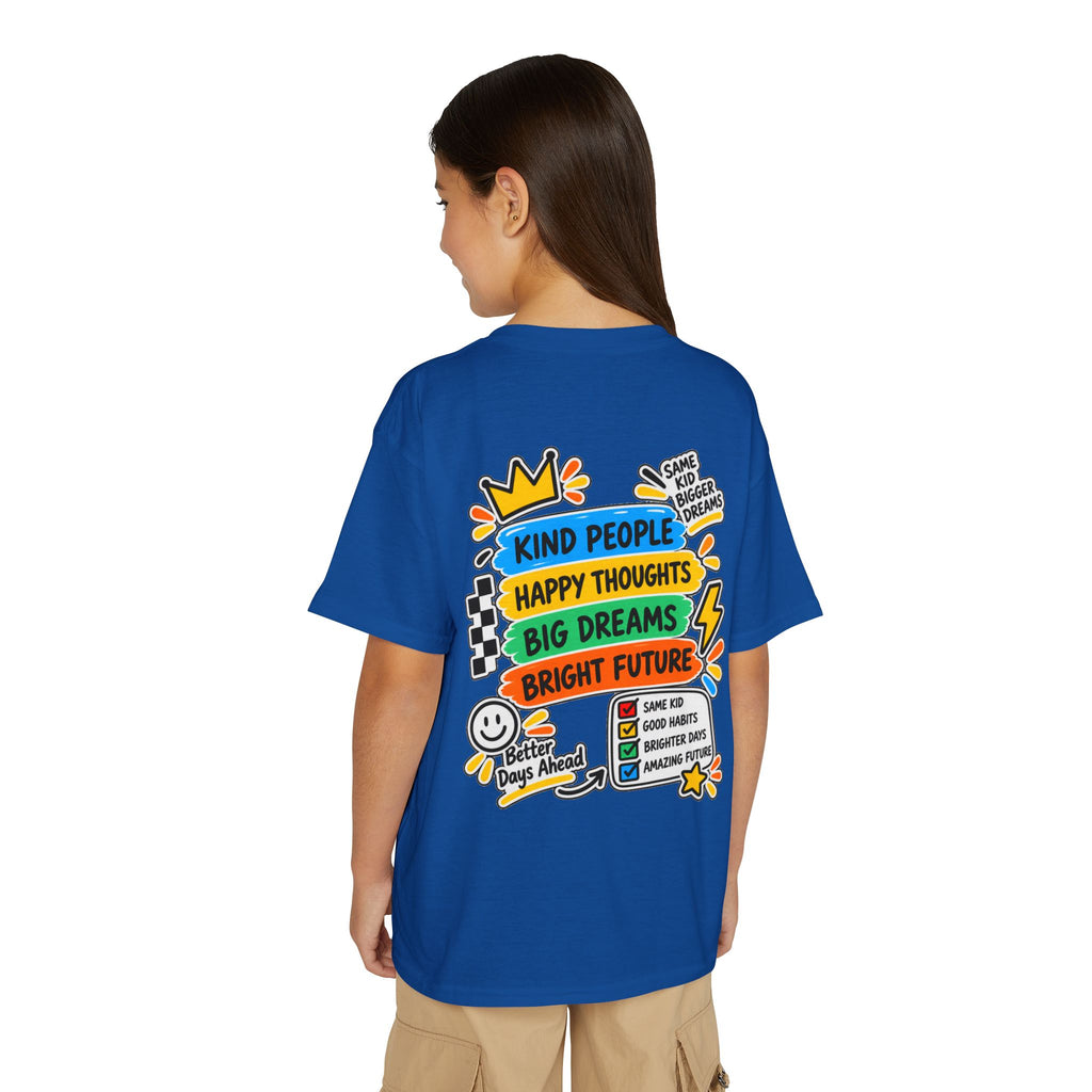 Youth T-Shirt — "Good Vibes Always" Colorful Positive Message Tee