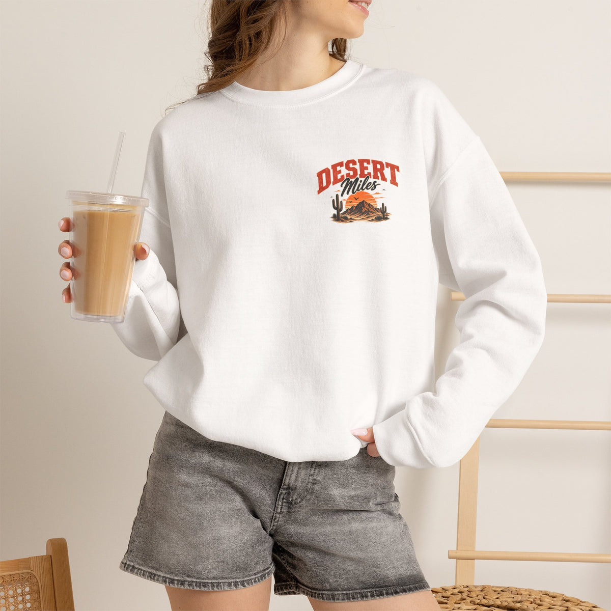 Desert Vibes Crewneck Sweatshirt — 'Desert Mama' Graphic