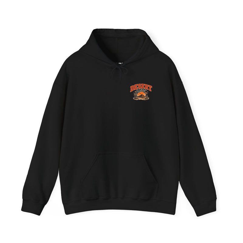 Desert Camp Graphic Hoodie – 'Desert' Sunset Cactus Pullover