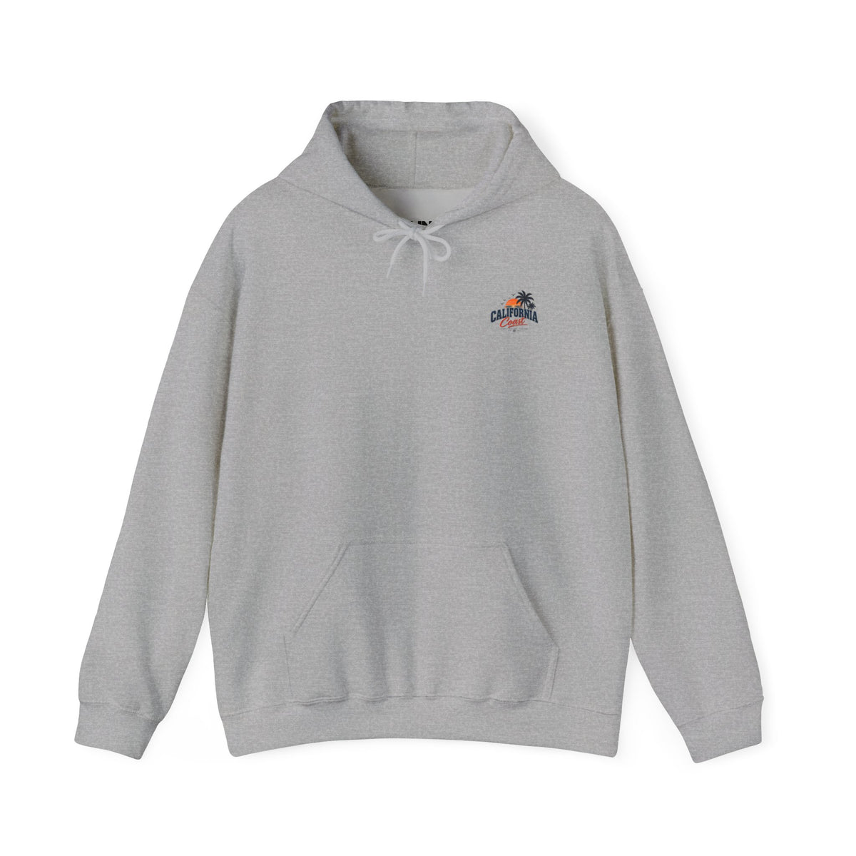 California Coast Hoodie — Vintage Car Sunset Palm Beach Graphic