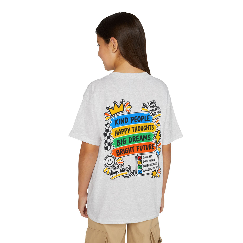 Youth T-Shirt — "Good Vibes Always" Colorful Positive Message Tee