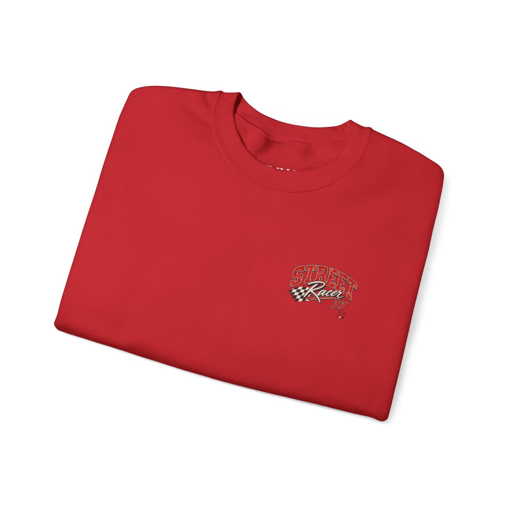 Street Racer Crewneck Sweatshirt — Vintage Car Racing Graphic