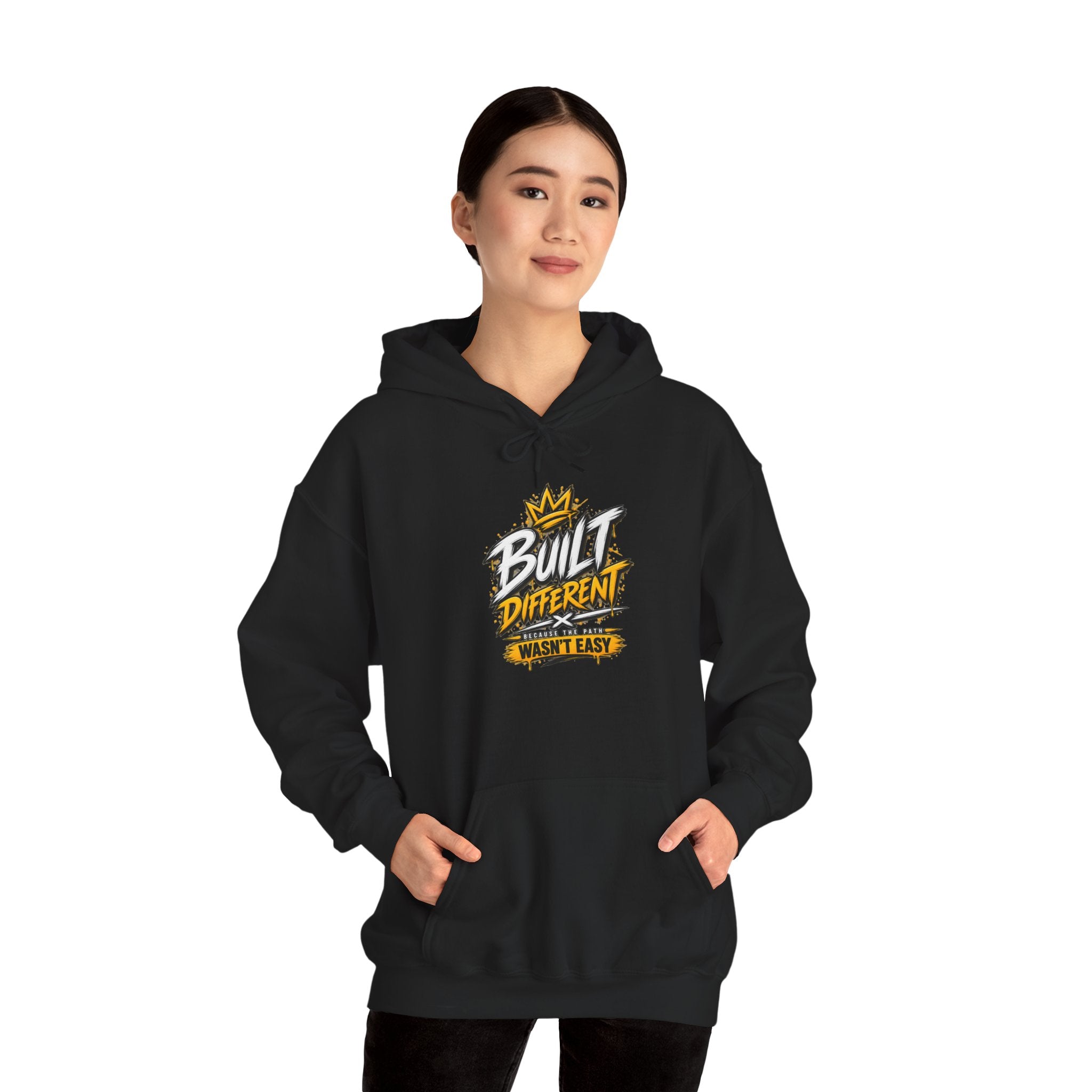 Built Different Hooded Sweatshirt — 'Built Different Wasn’t Easy' Graphic Hoodie
