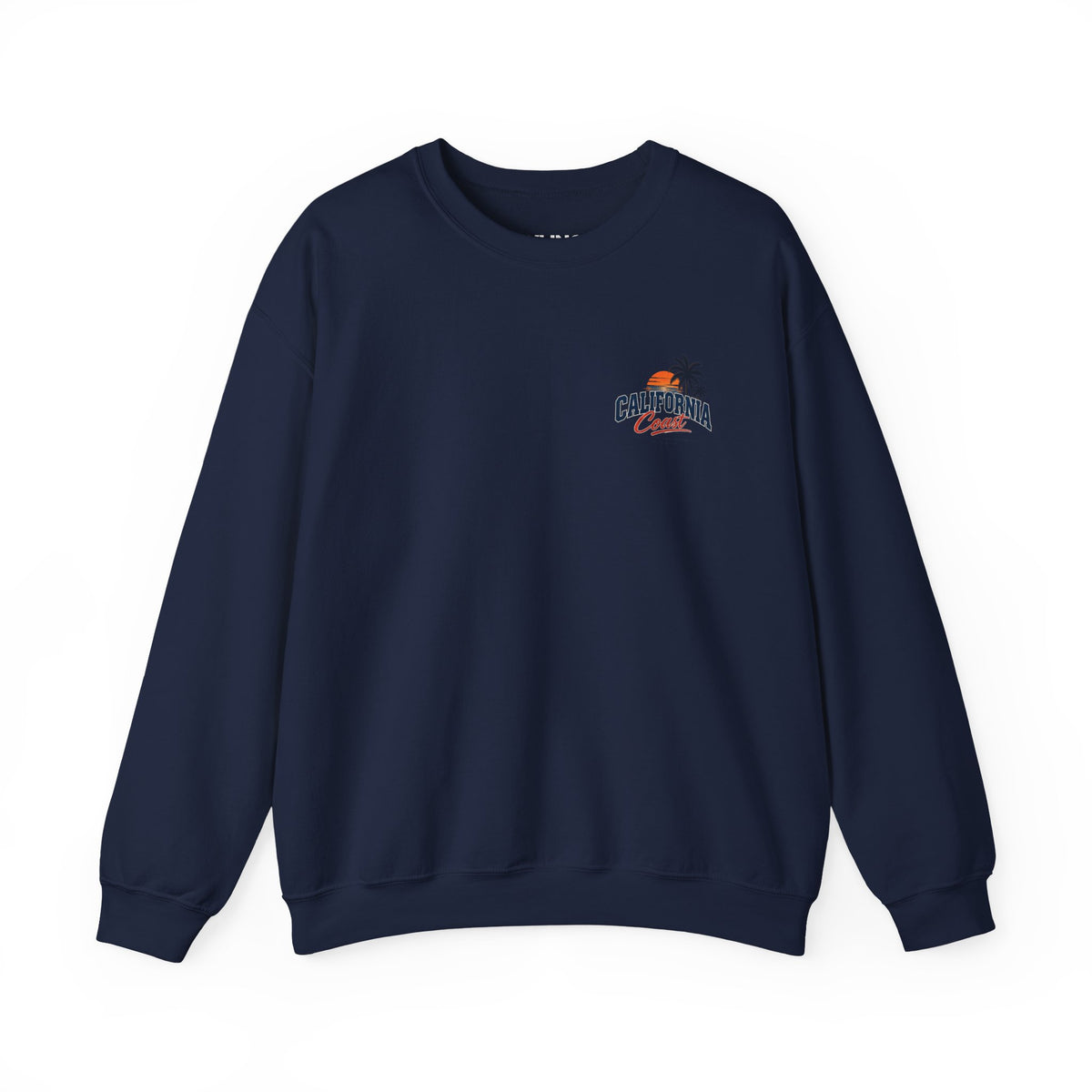 California Coast Crewneck Sweatshirt — Retro Palm Tree Graphic