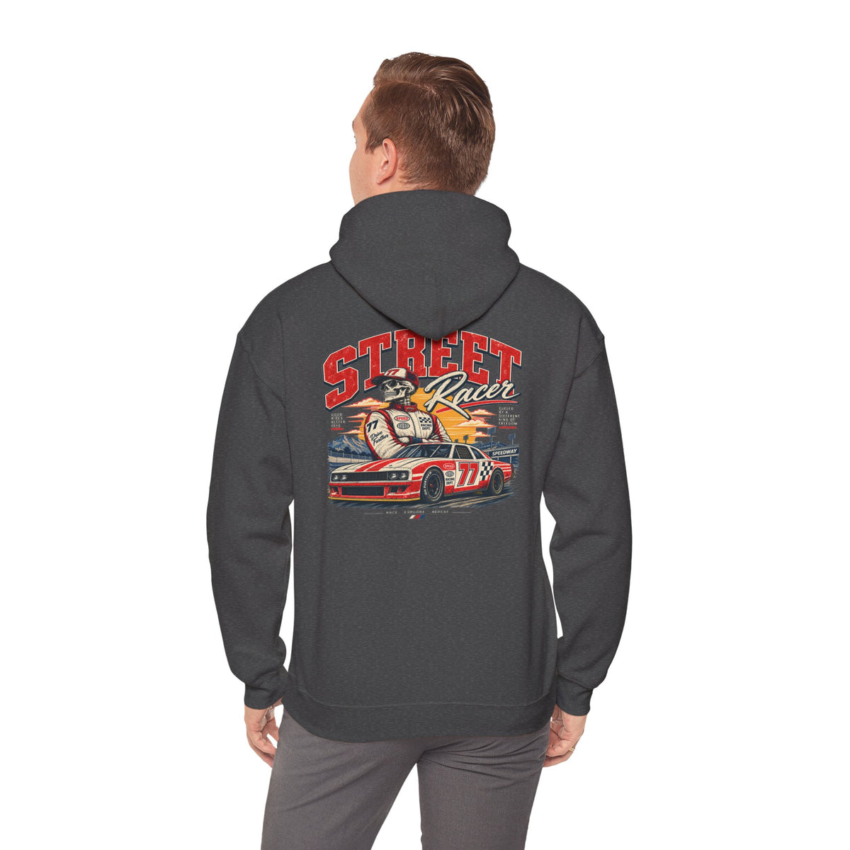 Vintage Skateboard Logo Hoodie - Retro Skate Crew Sweatshirt