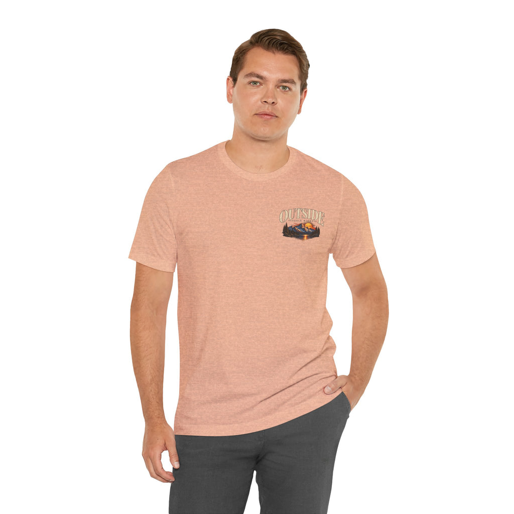 Outdoor Vibes Tee — Mountain Sunset Graphic T-Shirt