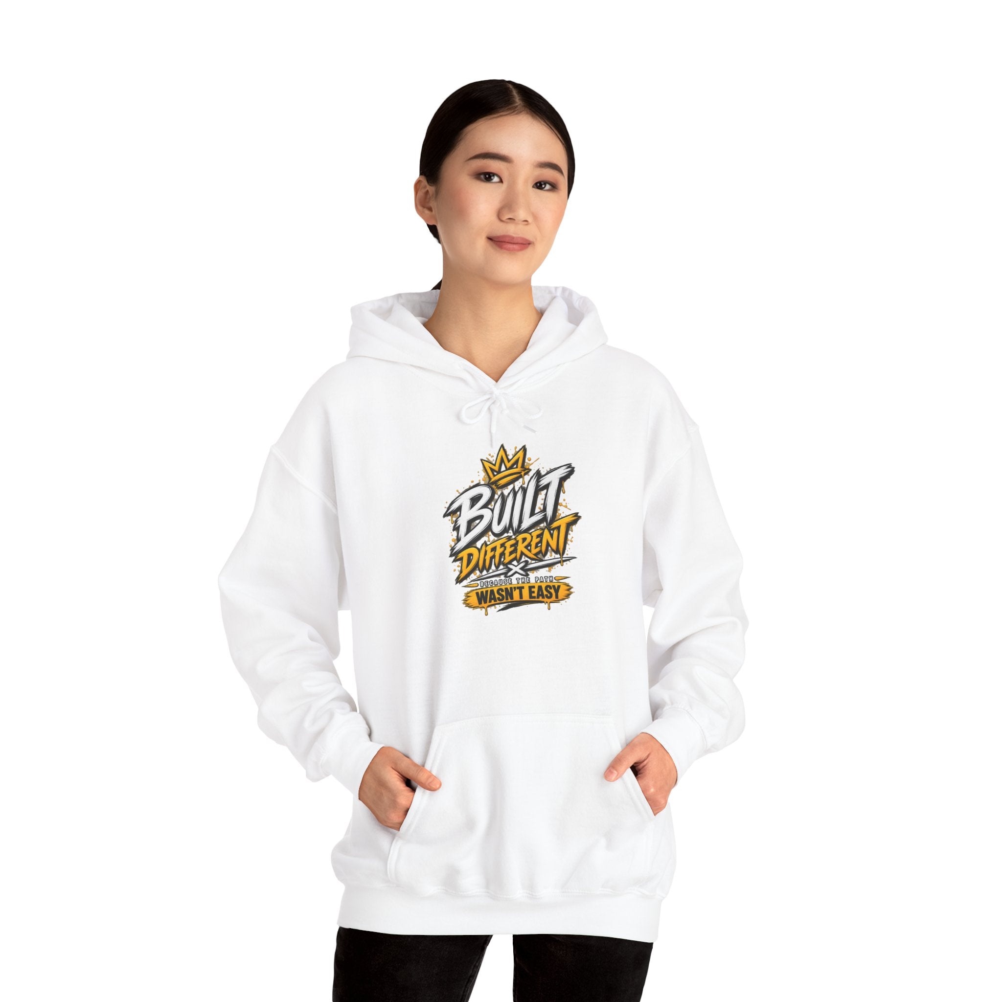 Built Different Hooded Sweatshirt — 'Built Different Wasn’t Easy' Graphic Hoodie
