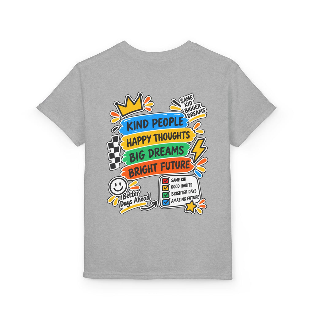 Youth T-Shirt — "Good Vibes Always" Colorful Positive Message Tee