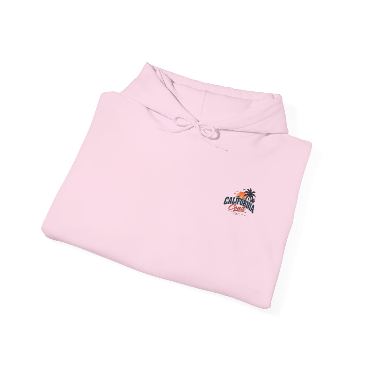 California Coast Hoodie — Vintage Car Sunset Palm Beach Graphic