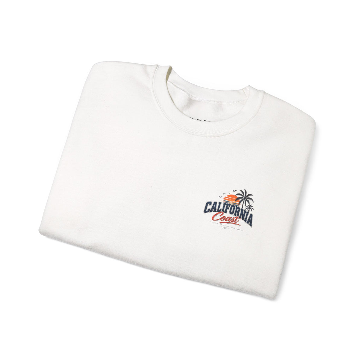California Coast Crewneck Sweatshirt — Retro Palm Tree Graphic