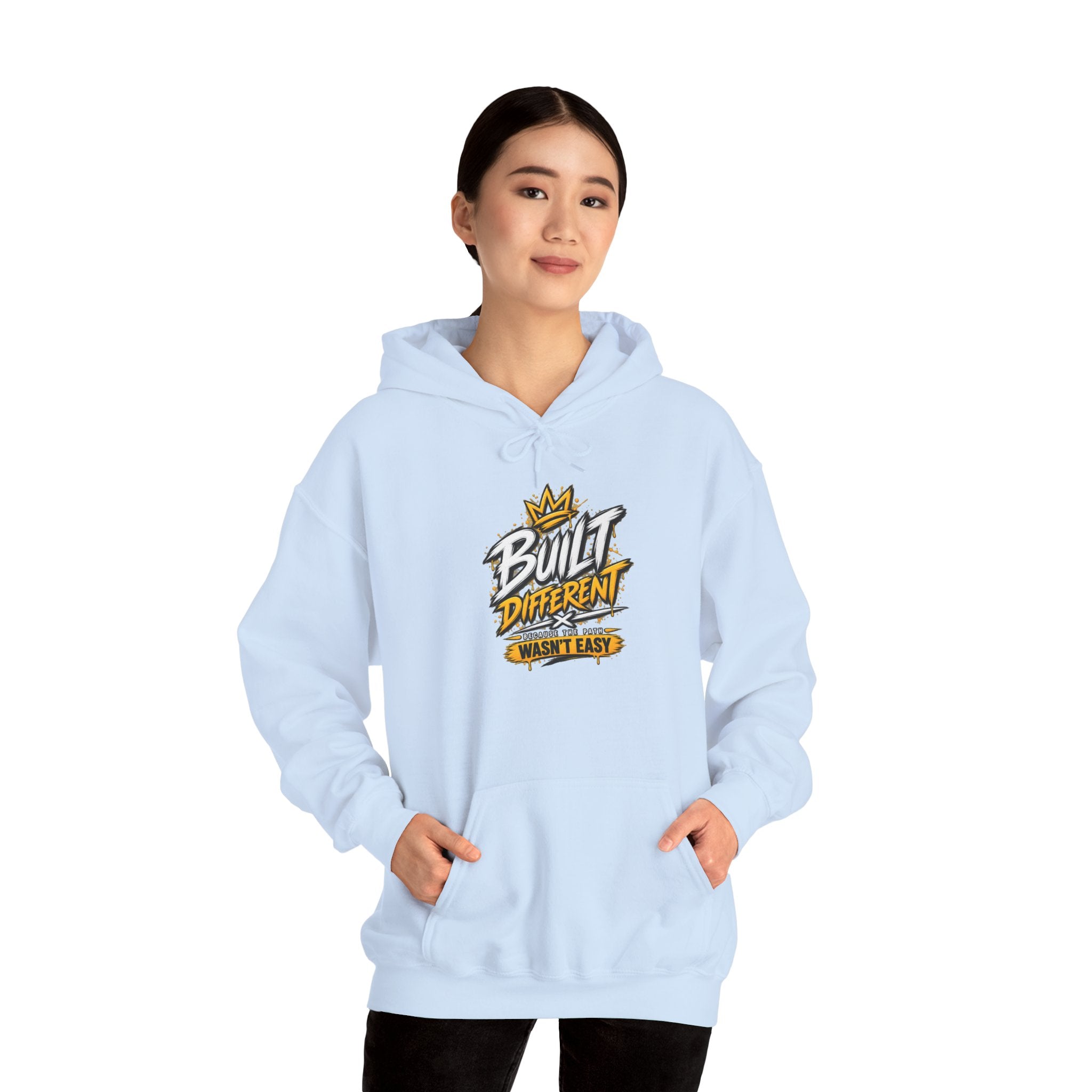 Built Different Hooded Sweatshirt — 'Built Different Wasn’t Easy' Graphic Hoodie