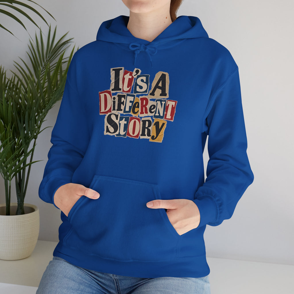 It's A Different Story Hoodie – Retro Ransom-Style Graphic Pullover