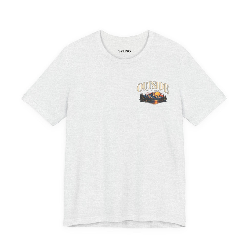 Outdoor Vibes Tee — Mountain Sunset Graphic T-Shirt