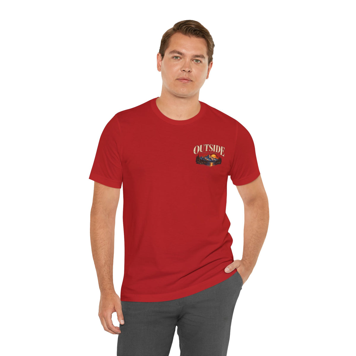 Outdoor Vibes Tee — Mountain Sunset Graphic T-Shirt