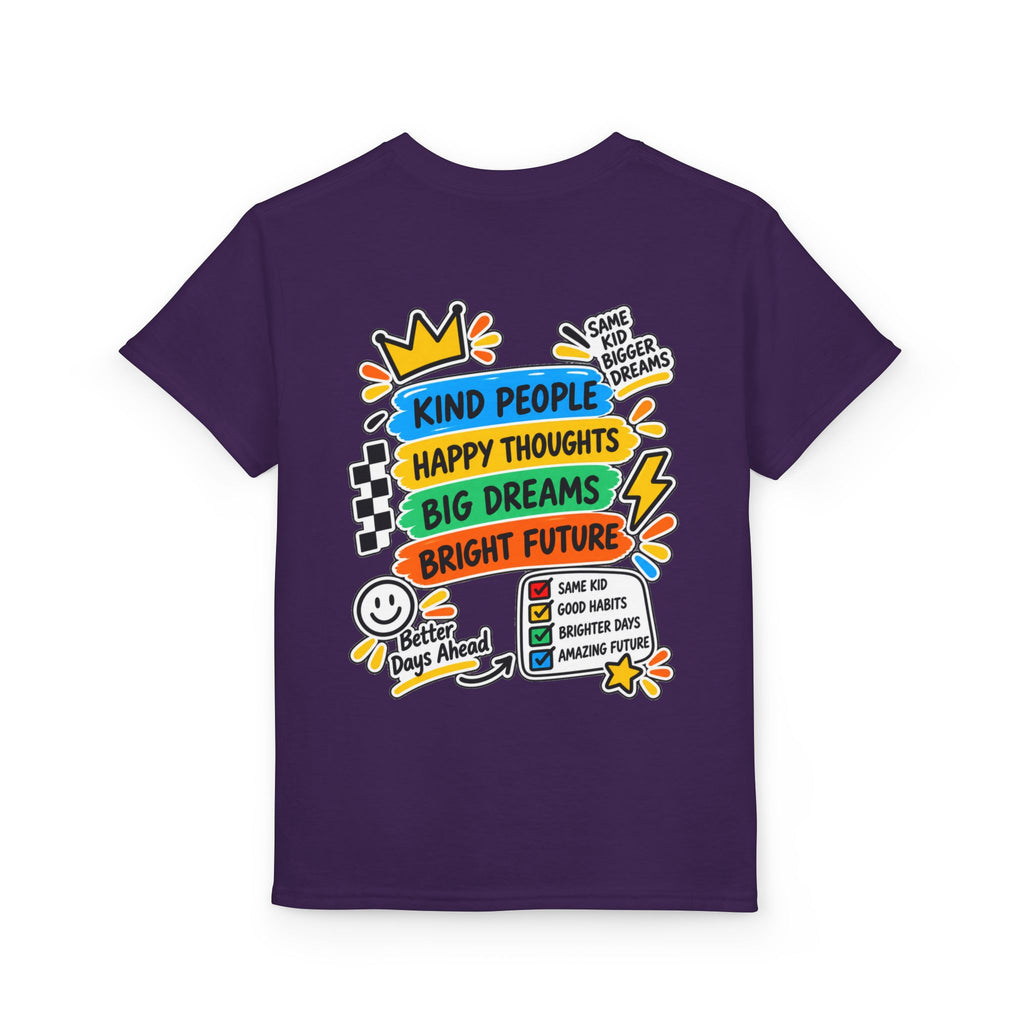 Youth T-Shirt — "Good Vibes Always" Colorful Positive Message Tee