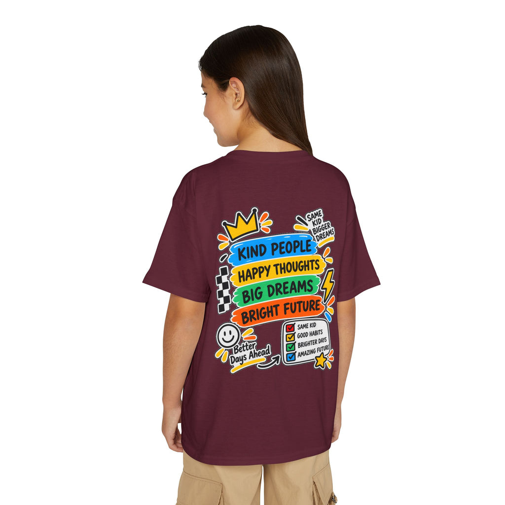 Youth T-Shirt — "Good Vibes Always" Colorful Positive Message Tee