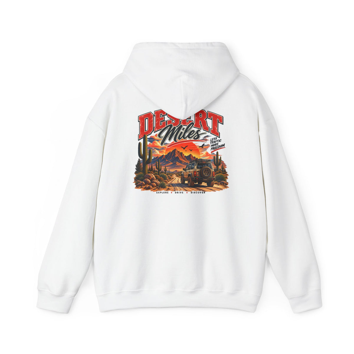 Desert Camp Graphic Hoodie – 'Desert' Sunset Cactus Pullover