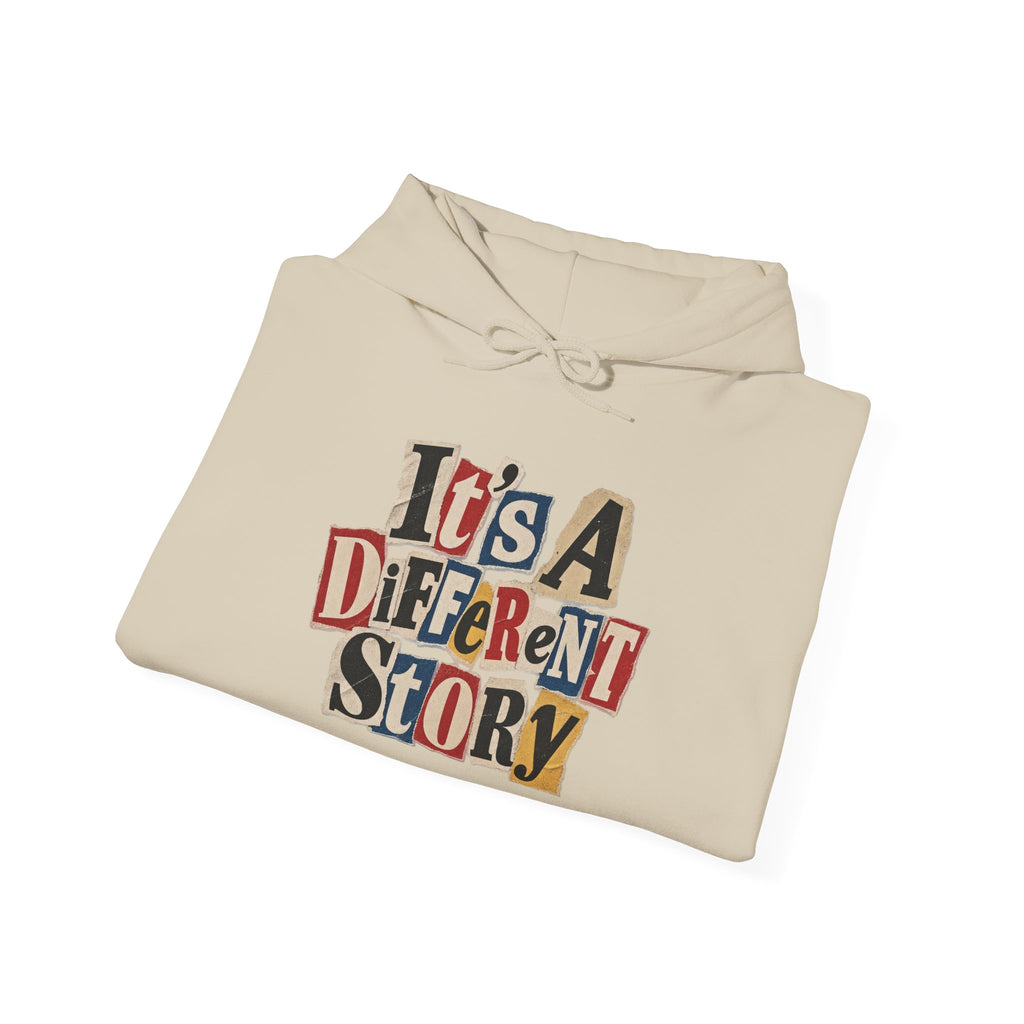 It's A Different Story Hoodie – Retro Ransom-Style Graphic Pullover