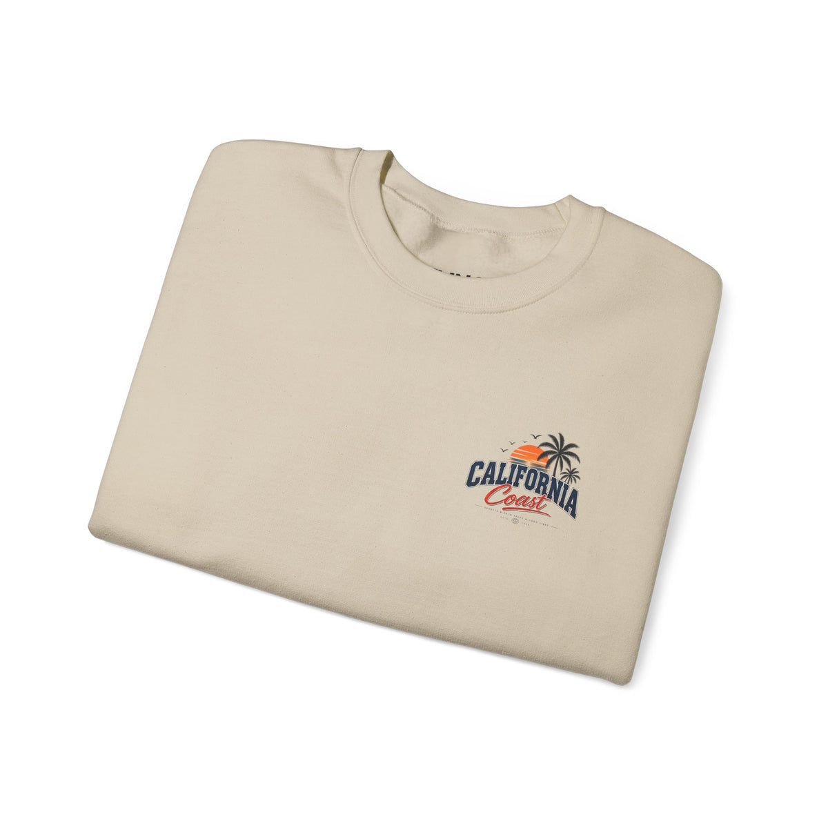 California Coast Crewneck Sweatshirt — Retro Palm Tree Graphic