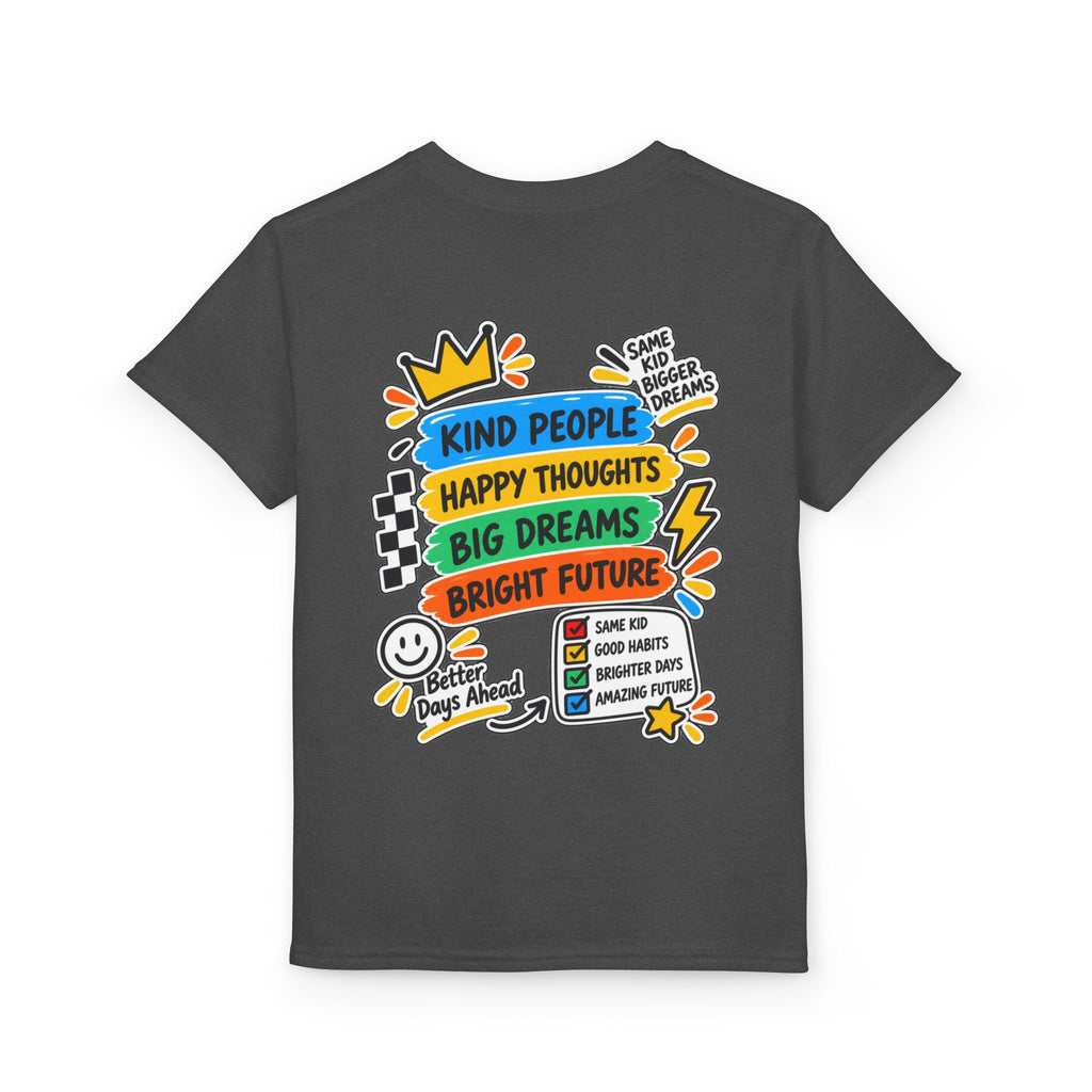 Youth T-Shirt — "Good Vibes Always" Colorful Positive Message Tee