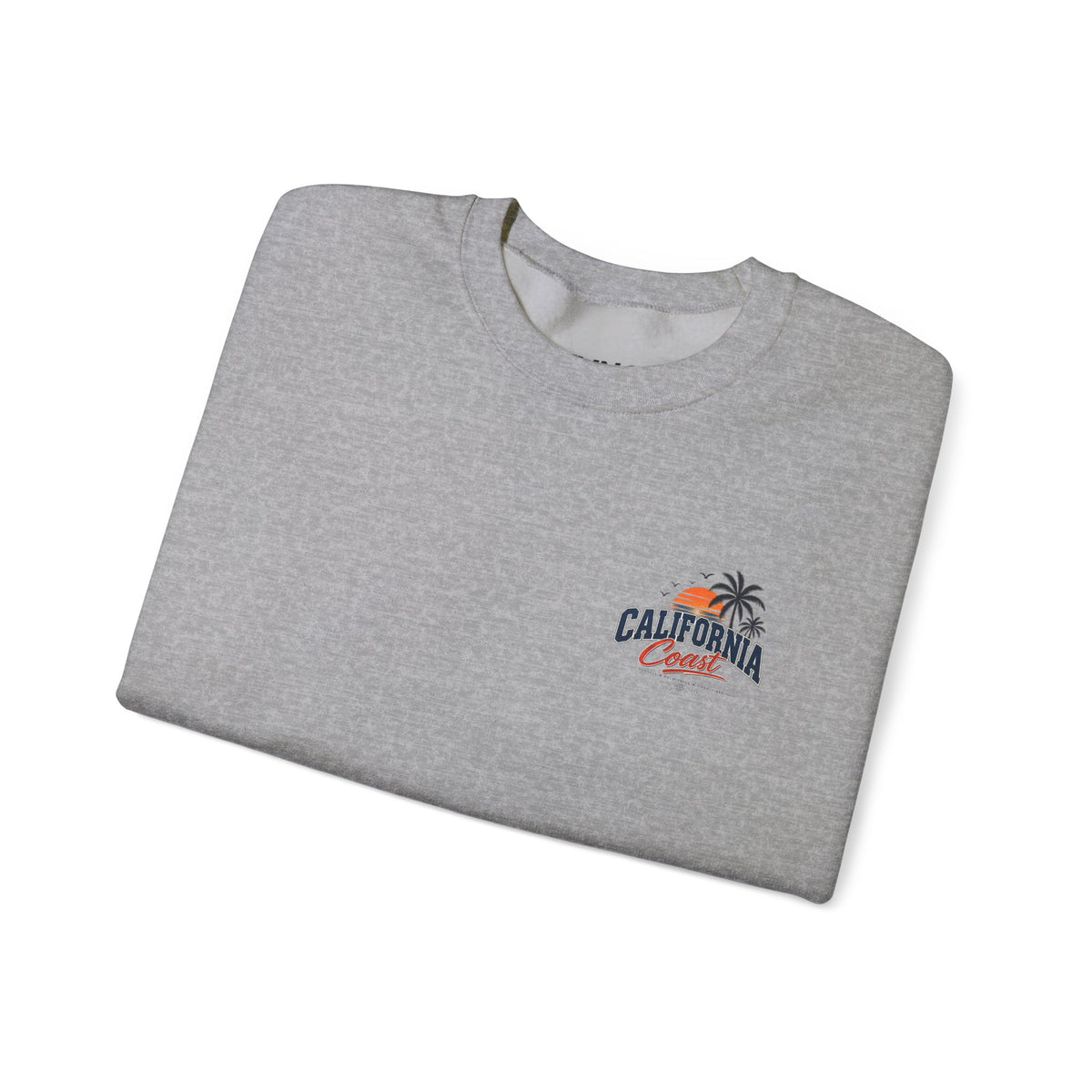 California Coast Crewneck Sweatshirt — Retro Palm Tree Graphic