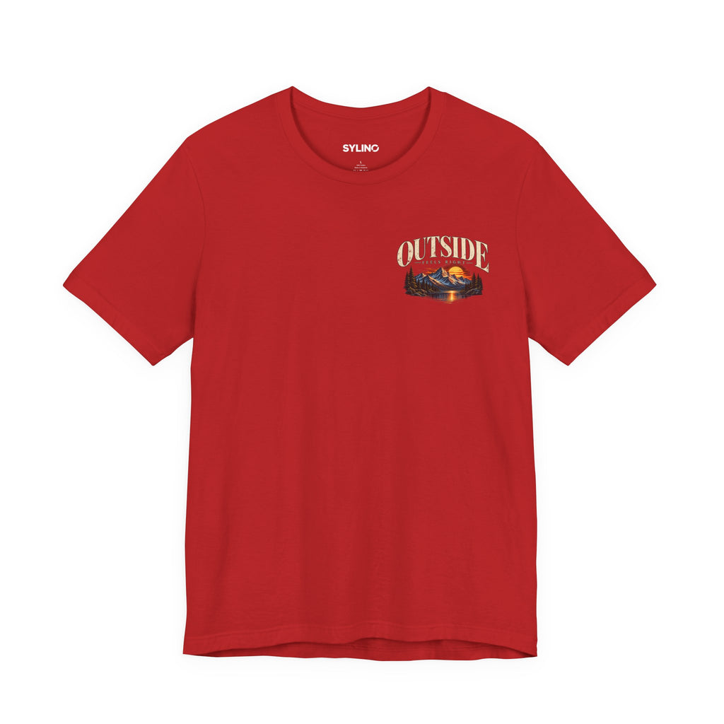 Outdoor Vibes Tee — Mountain Sunset Graphic T-Shirt