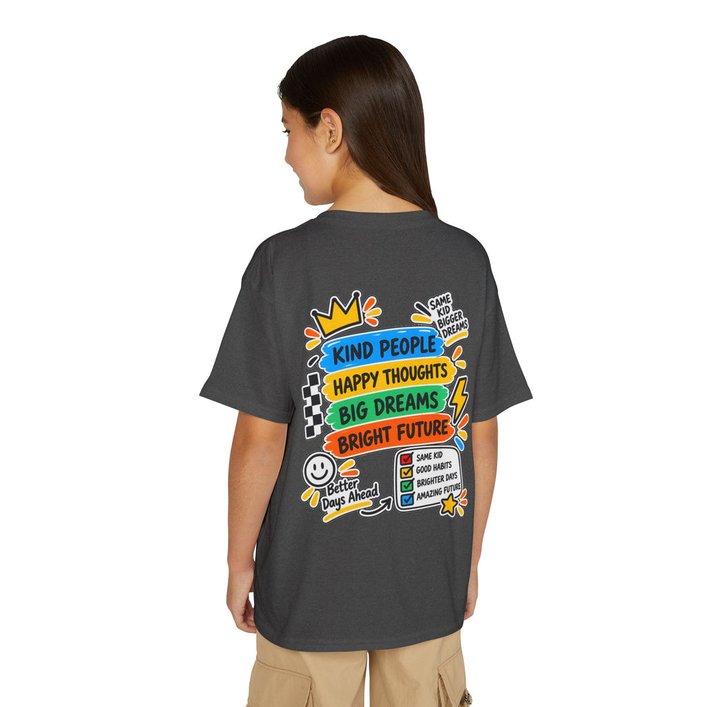 Youth T-Shirt — "Good Vibes Always" Colorful Positive Message Tee