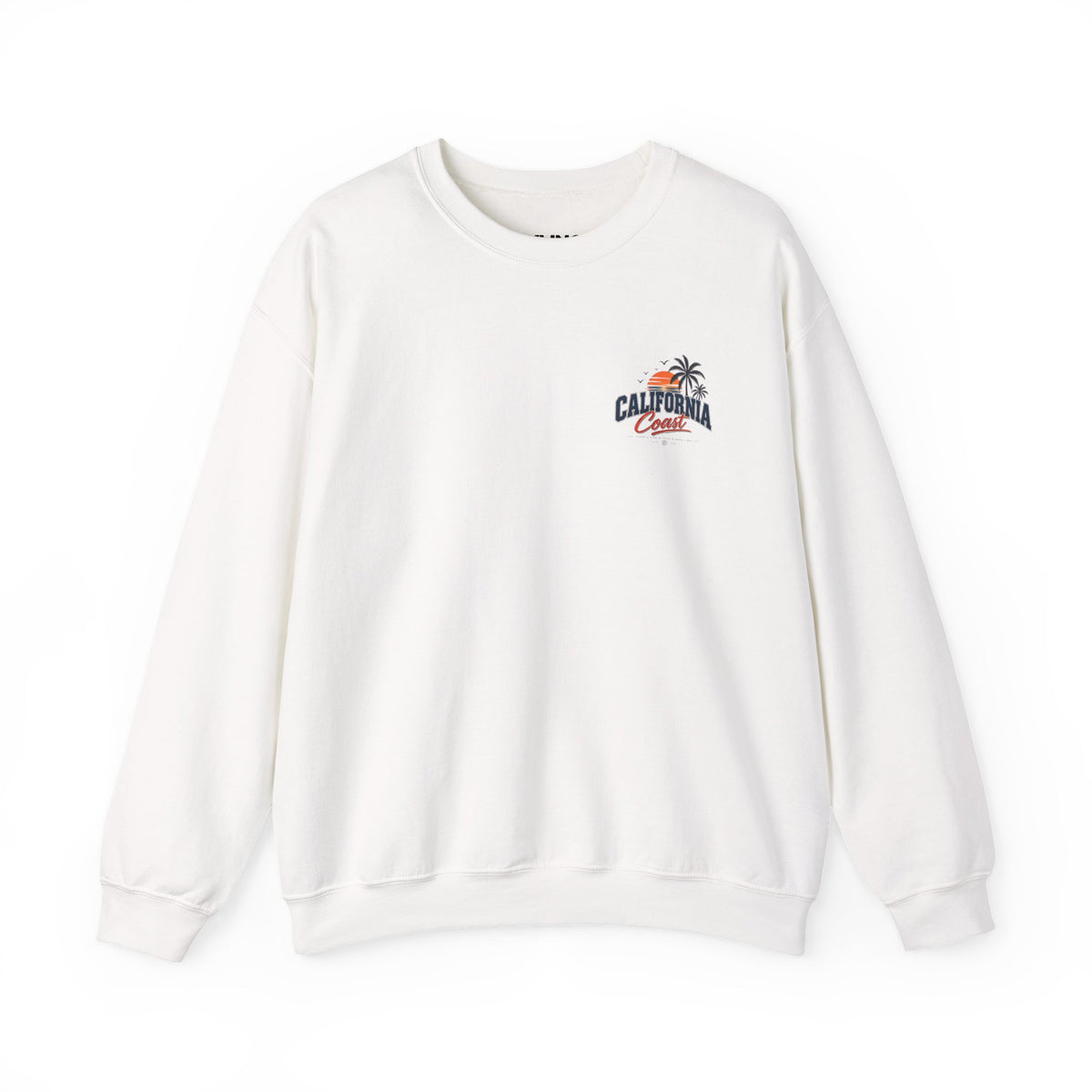 California Coast Crewneck Sweatshirt — Retro Palm Tree Graphic