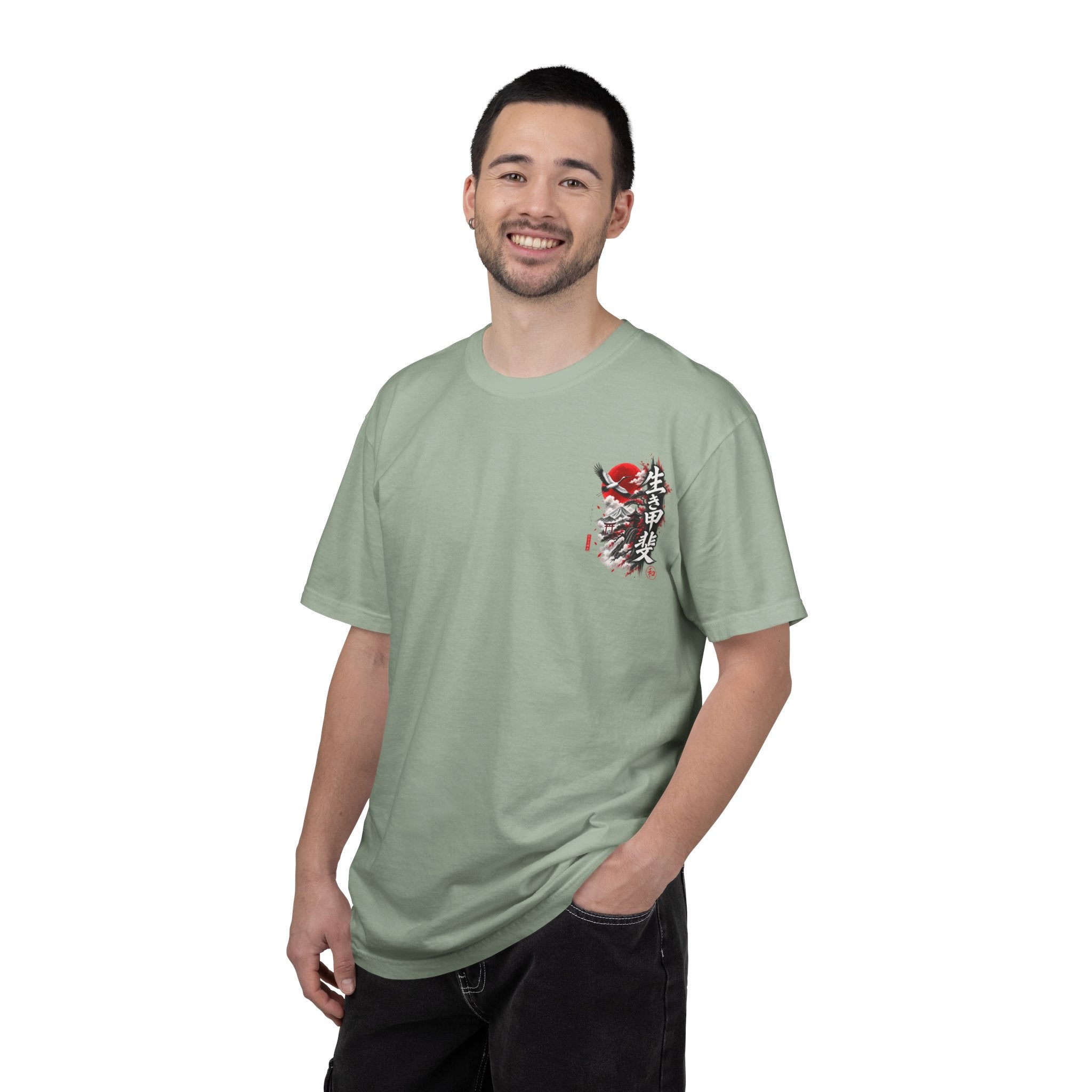 Japanese Ronin Graphic Tee - Lone Wanderer & Red Sun Vintage Streetwear