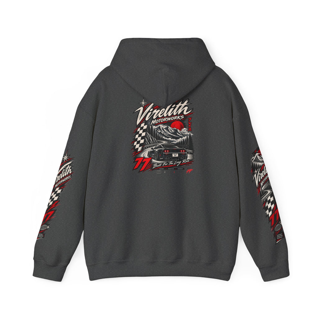 Virelith Motorsports Checkered Flag Hoodie | Racing Graphic Sweatshirt