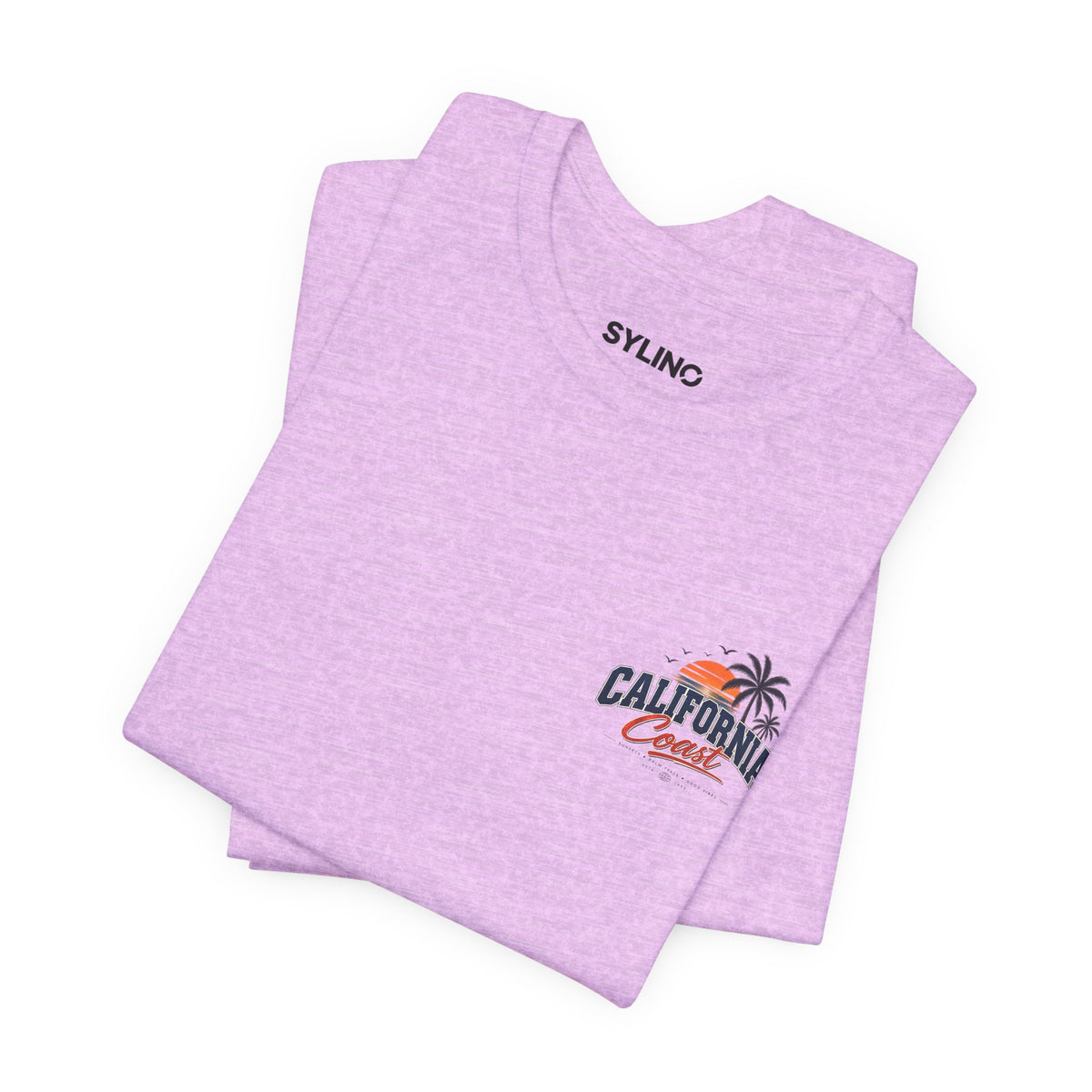 California Coast Pocket Tee — Retro Palm Surf Graphic