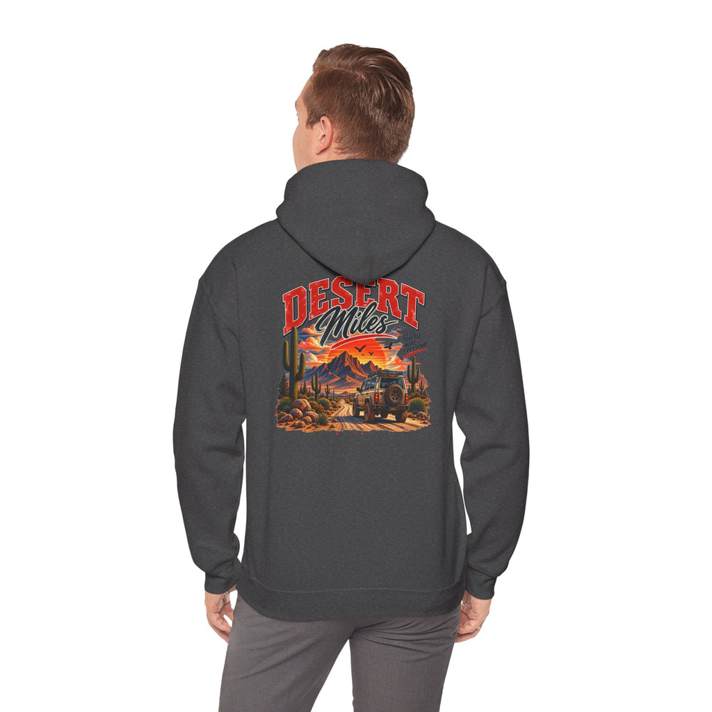 Desert Camp Graphic Hoodie – 'Desert' Sunset Cactus Pullover