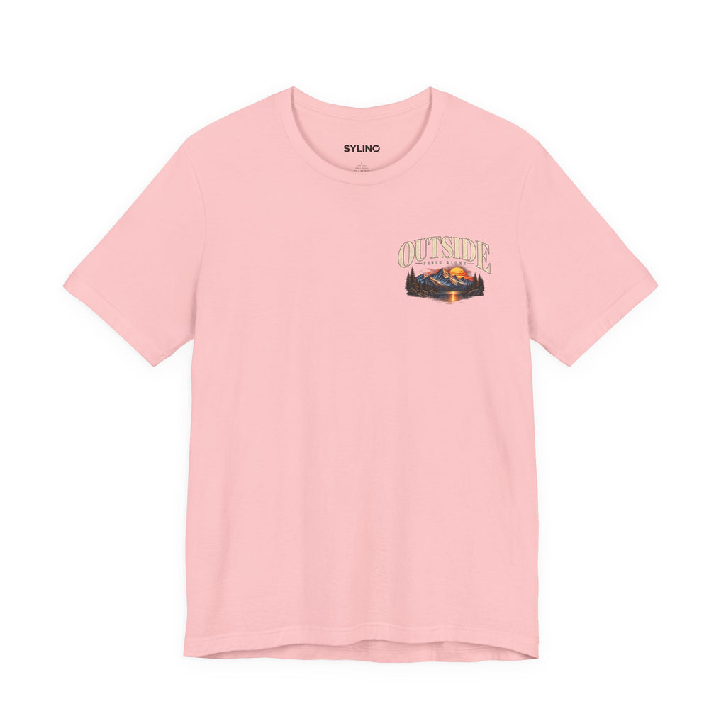 Outdoor Vibes Tee — Mountain Sunset Graphic T-Shirt