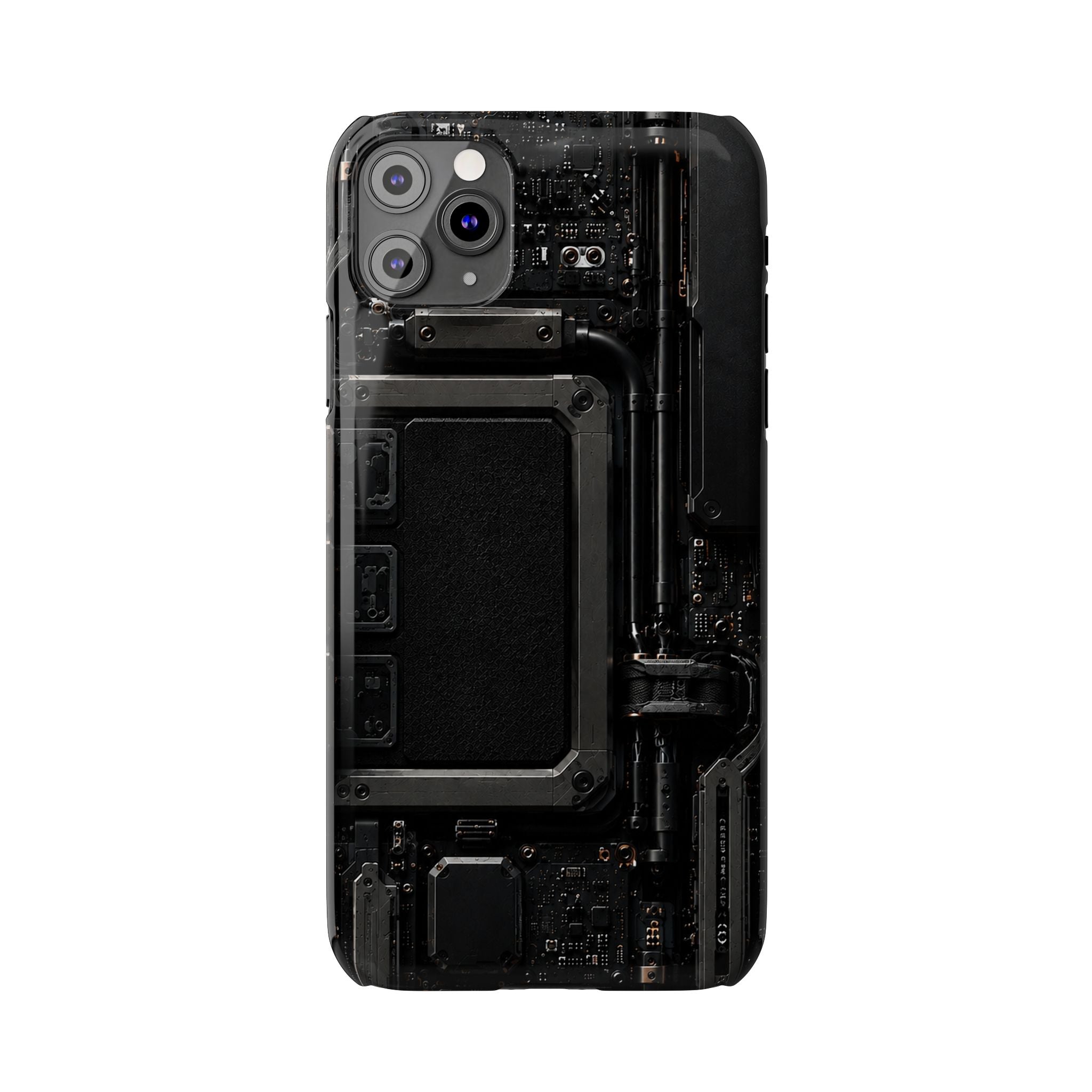 Slim Phone Case — Black Circuit Tech Design