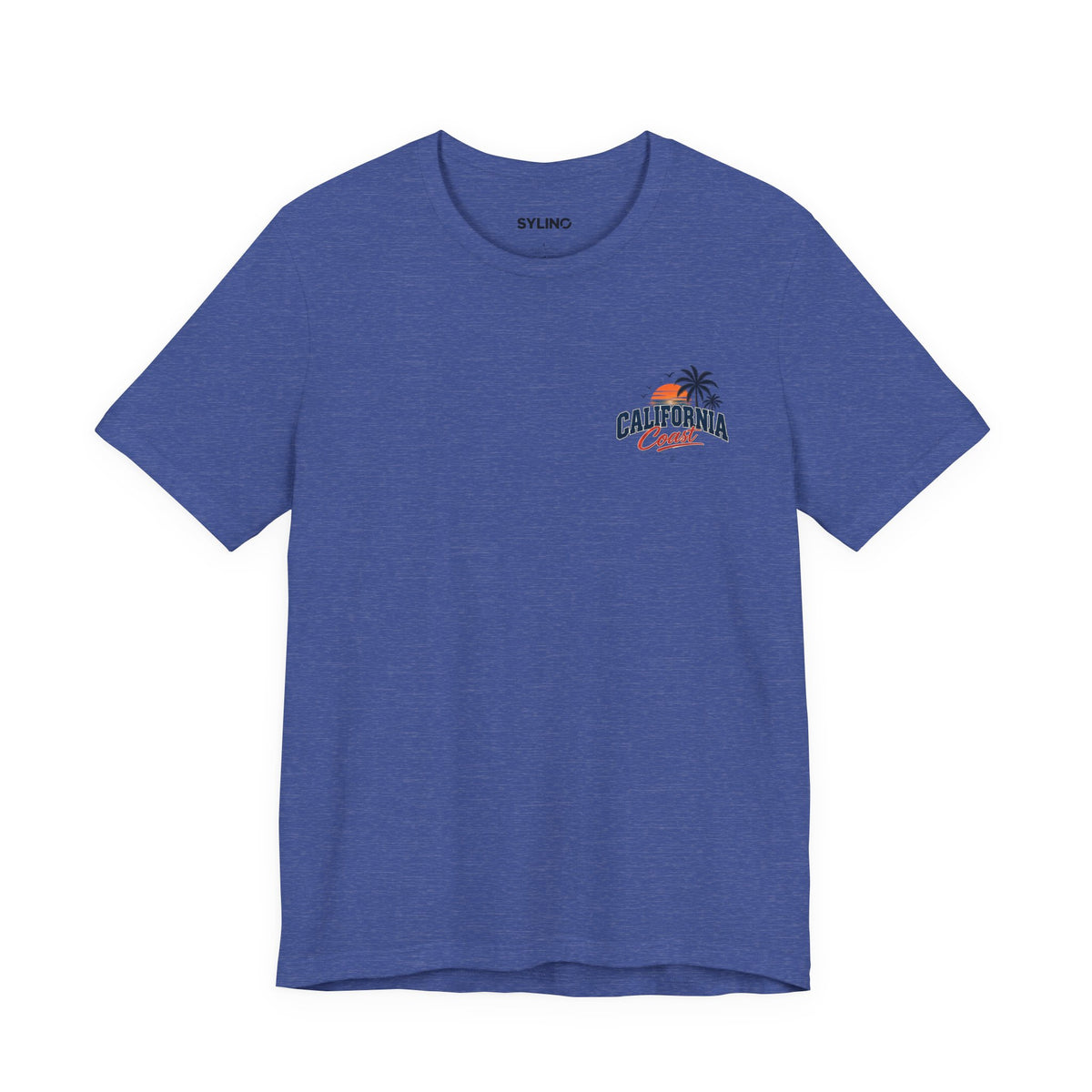 California Coast Pocket Tee — Retro Palm Surf Graphic