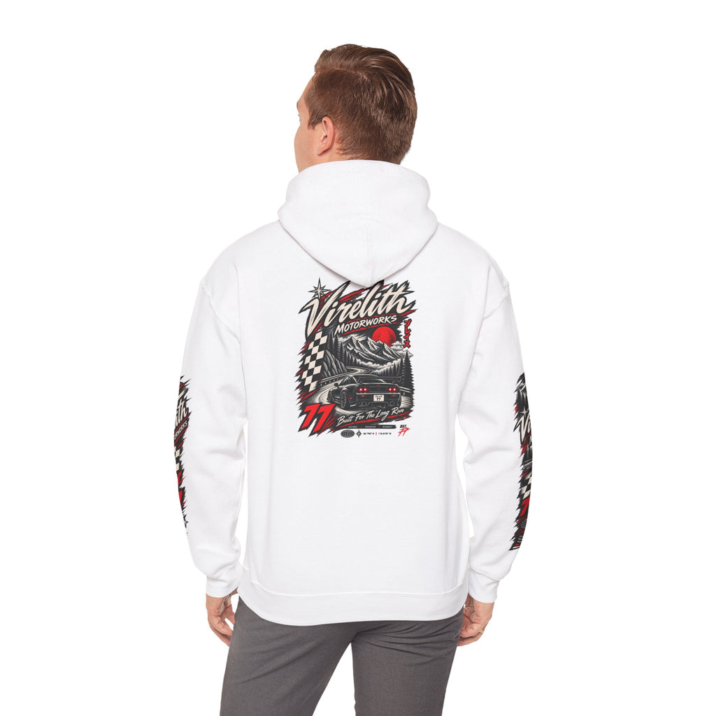 Virelith Motorsports Checkered Flag Hoodie | Racing Graphic Sweatshirt
