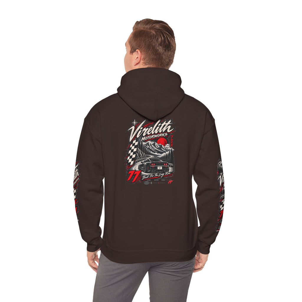 Virelith Motorsports Checkered Flag Hoodie | Racing Graphic Sweatshirt