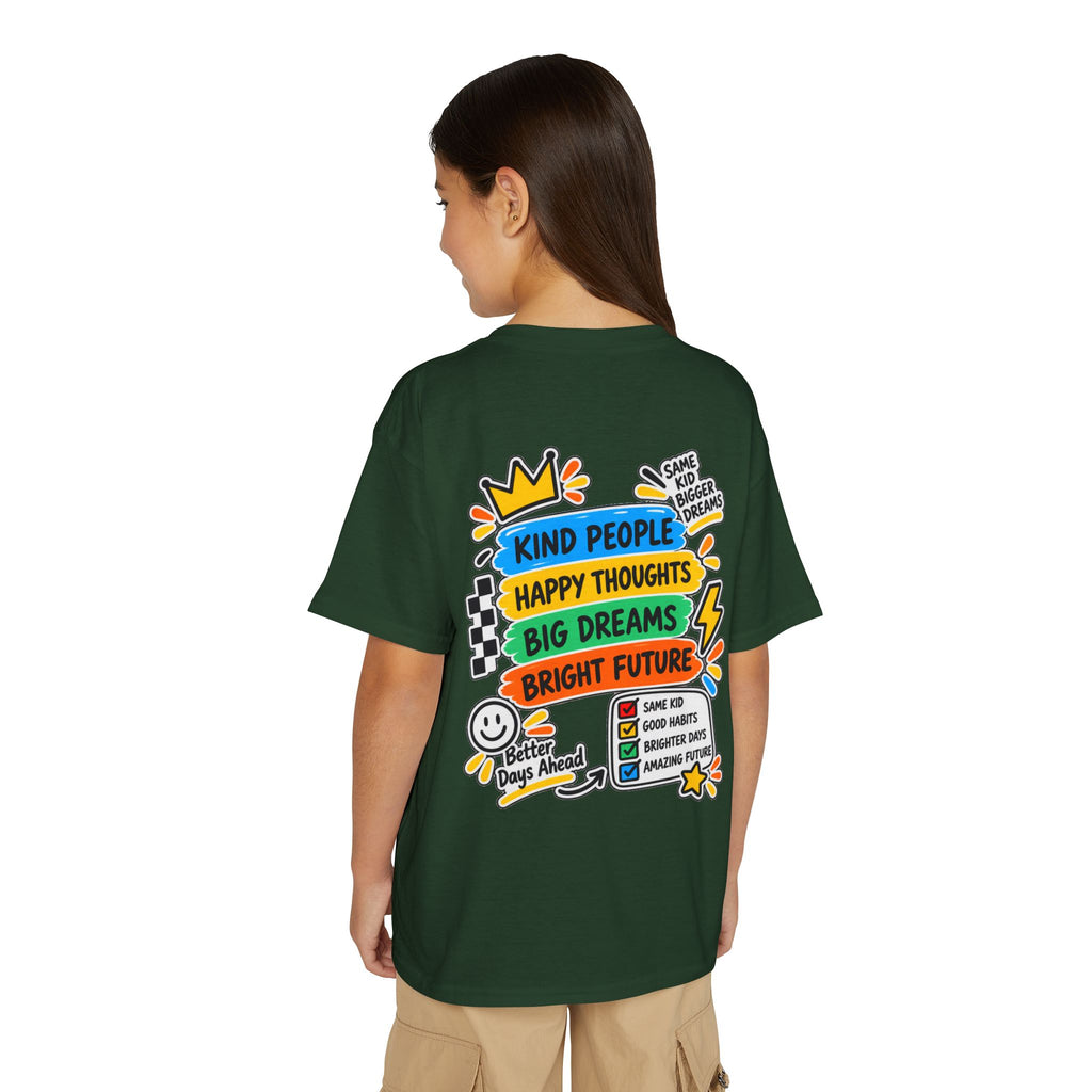 Youth T-Shirt — "Good Vibes Always" Colorful Positive Message Tee