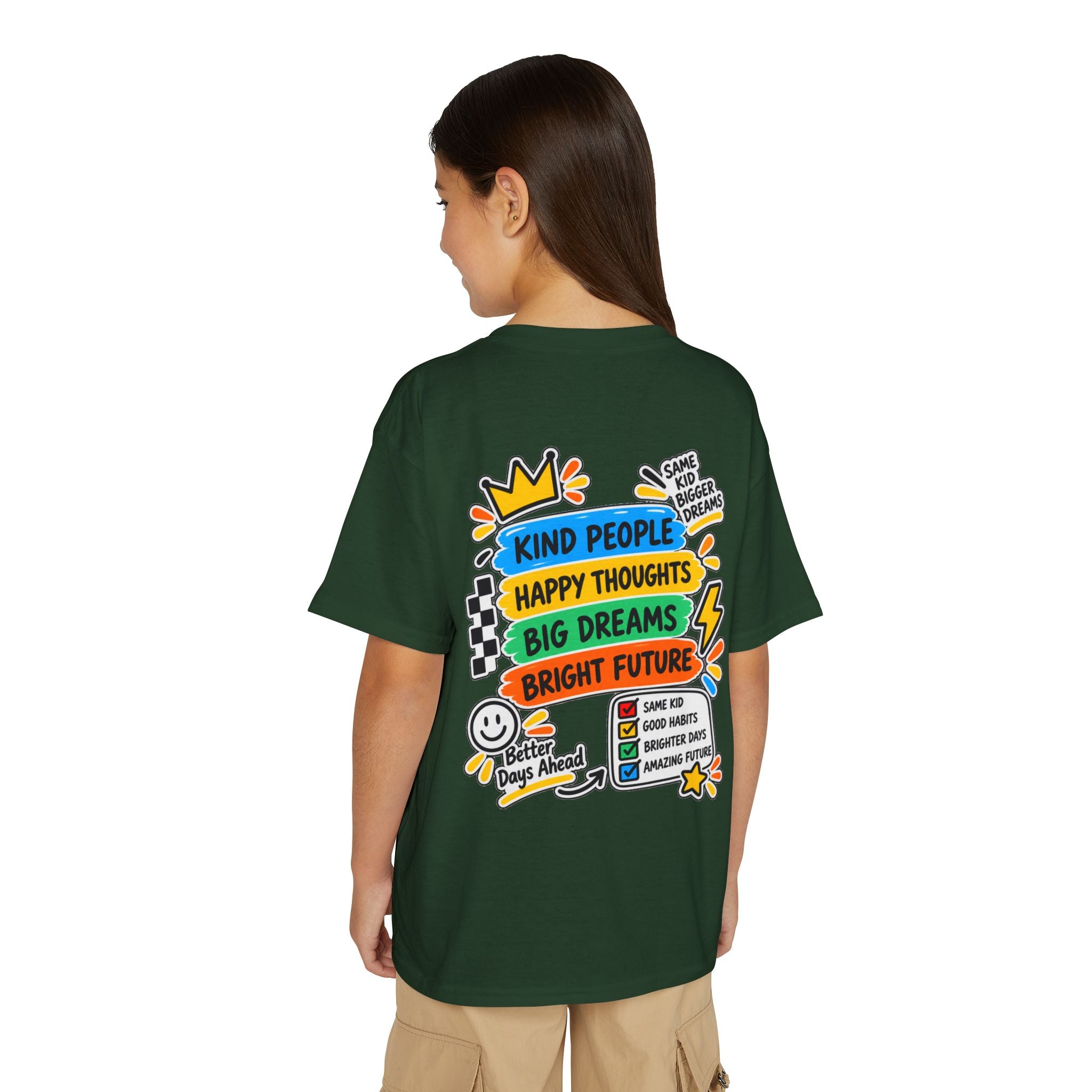 Youth T-Shirt — "Good Vibes Always" Colorful Positive Message Tee