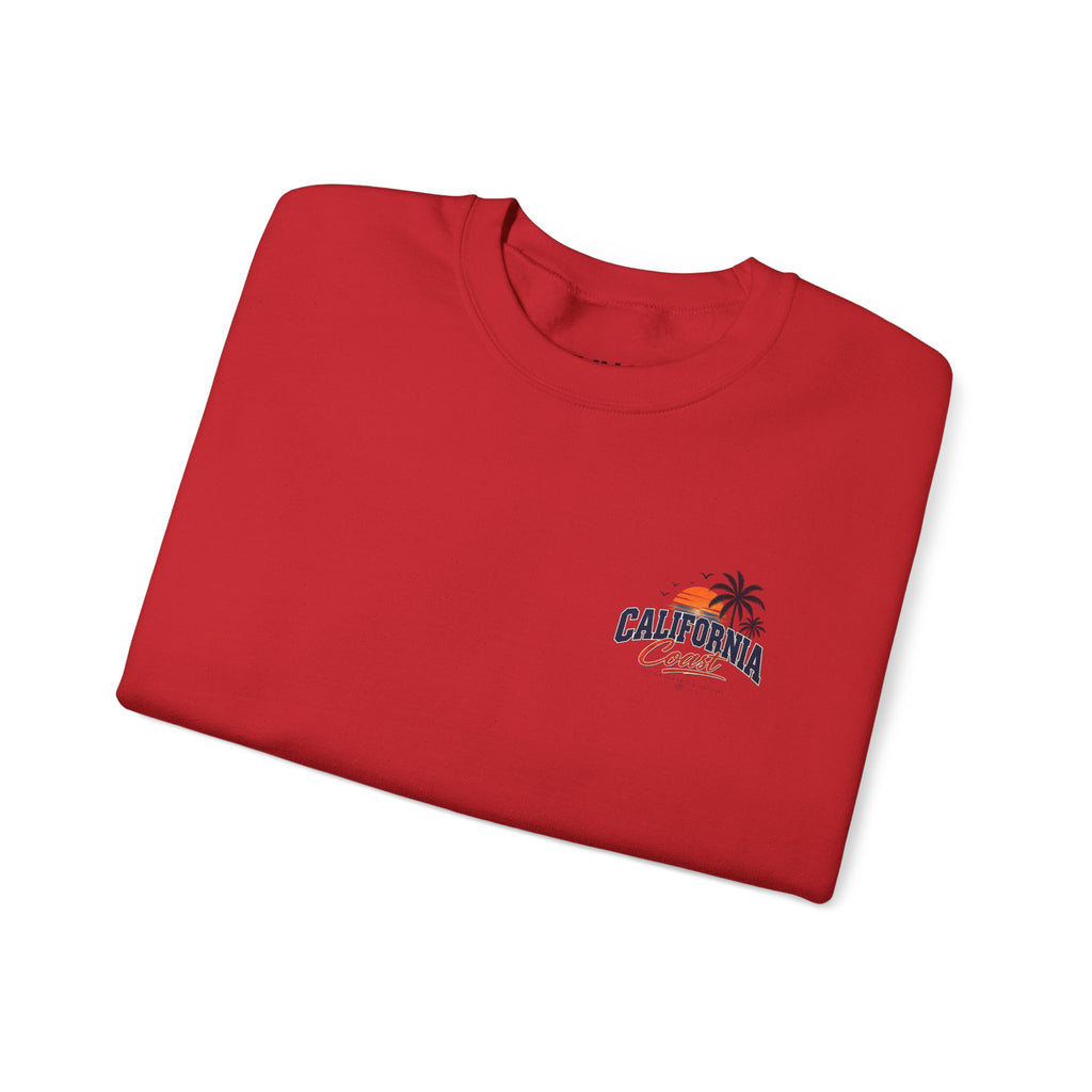 California Coast Crewneck Sweatshirt — Retro Palm Tree Graphic