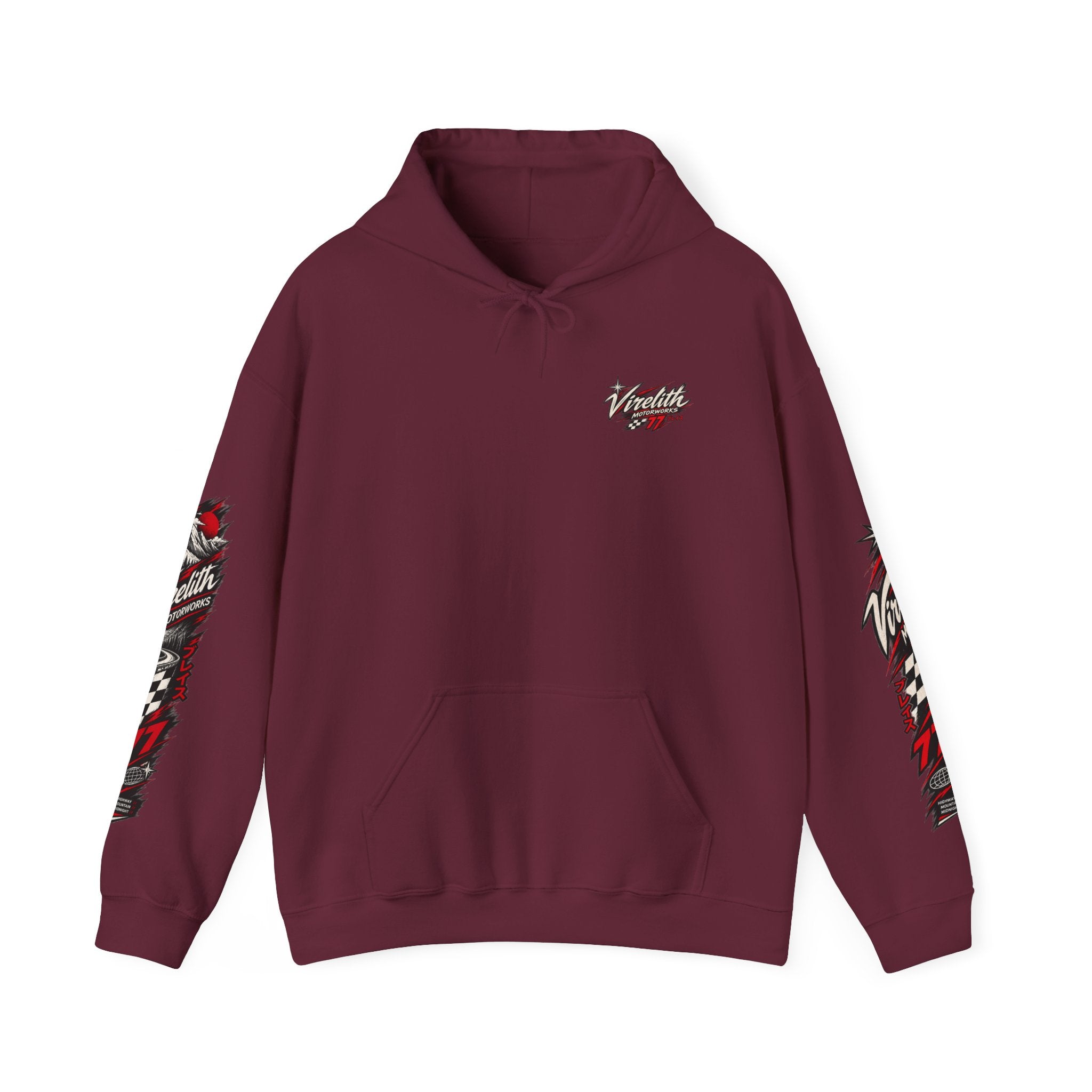 Virelith Motorsports Checkered Flag Hoodie | Racing Graphic Sweatshirt