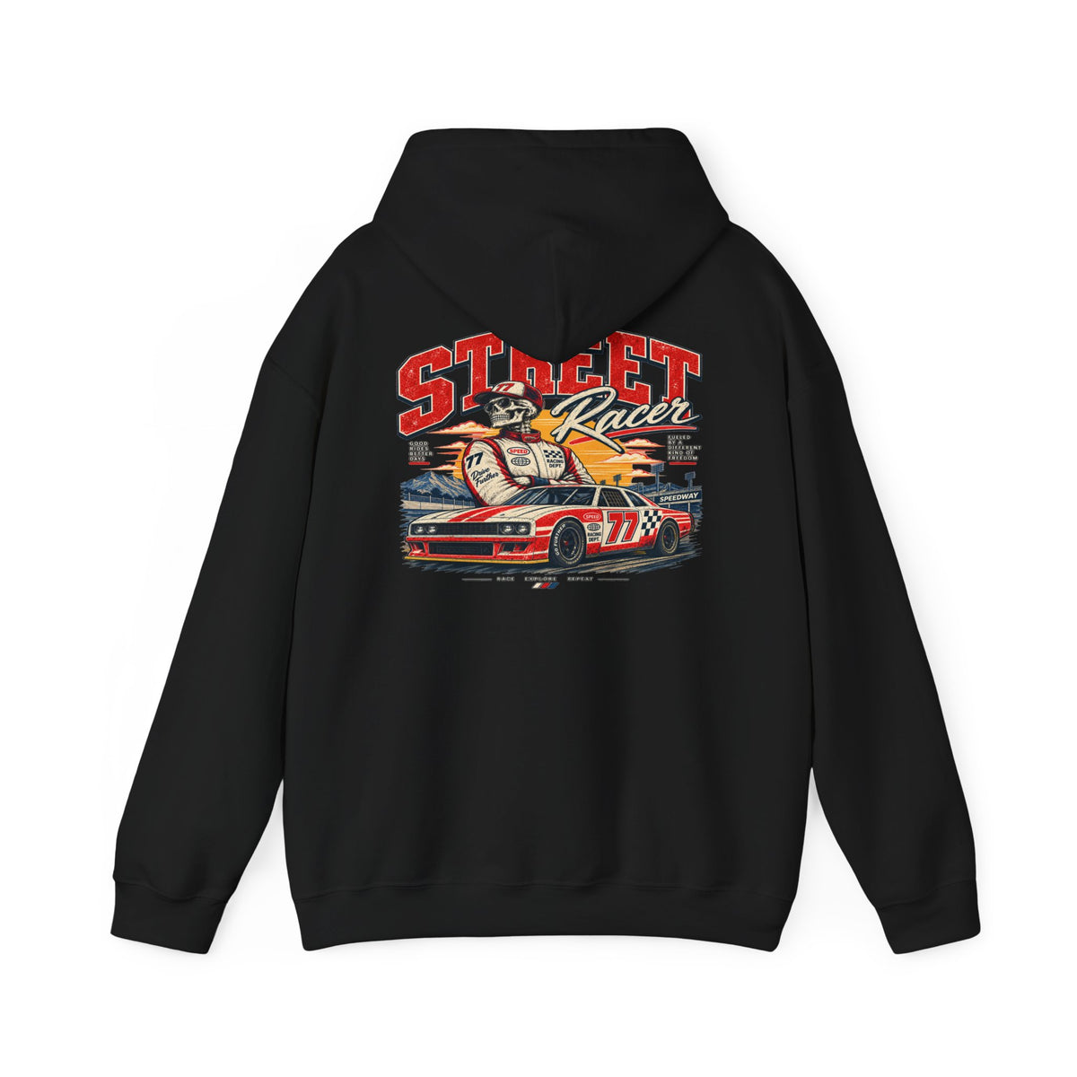 Vintage Skateboard Logo Hoodie - Retro Skate Crew Sweatshirt