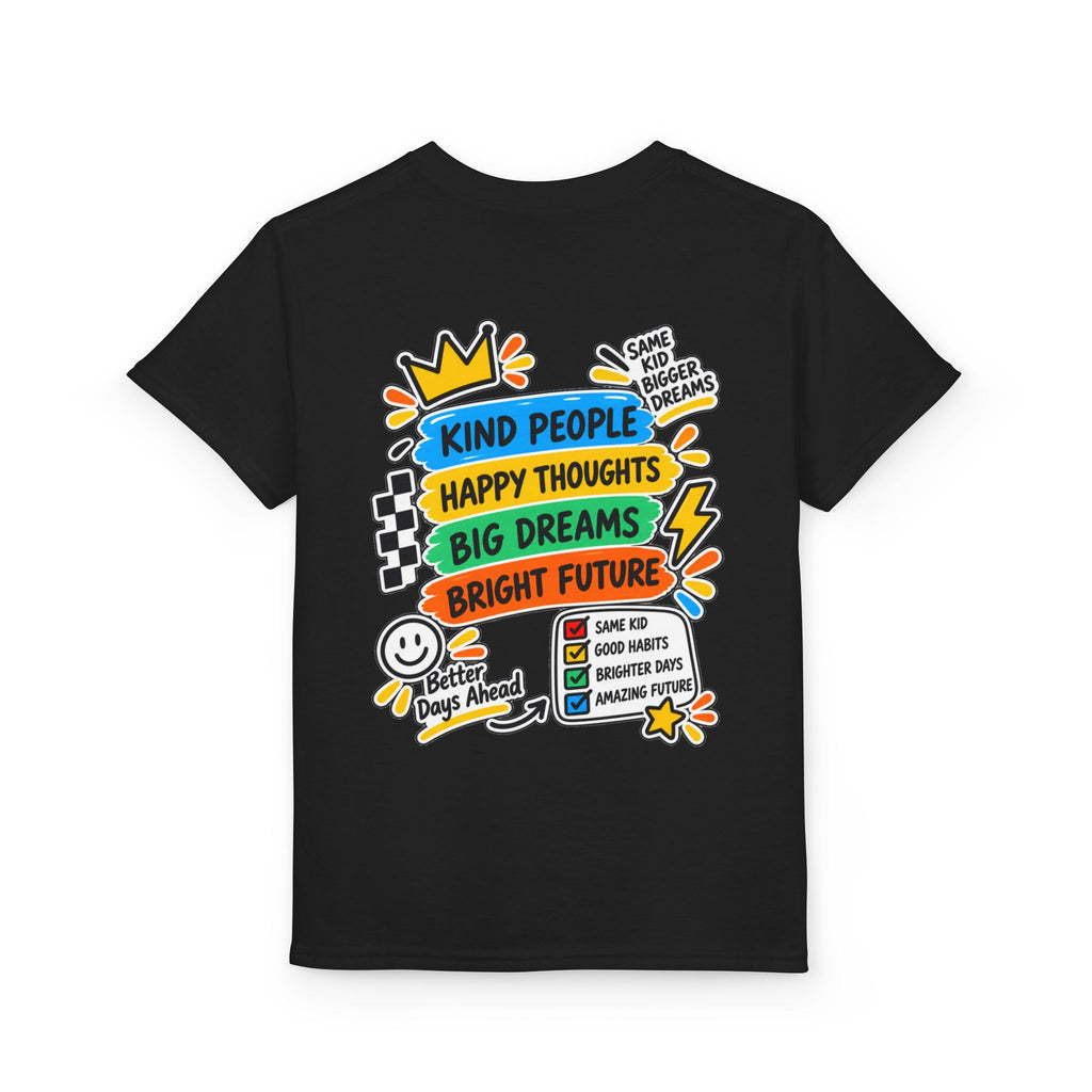 Youth T-Shirt — "Good Vibes Always" Colorful Positive Message Tee