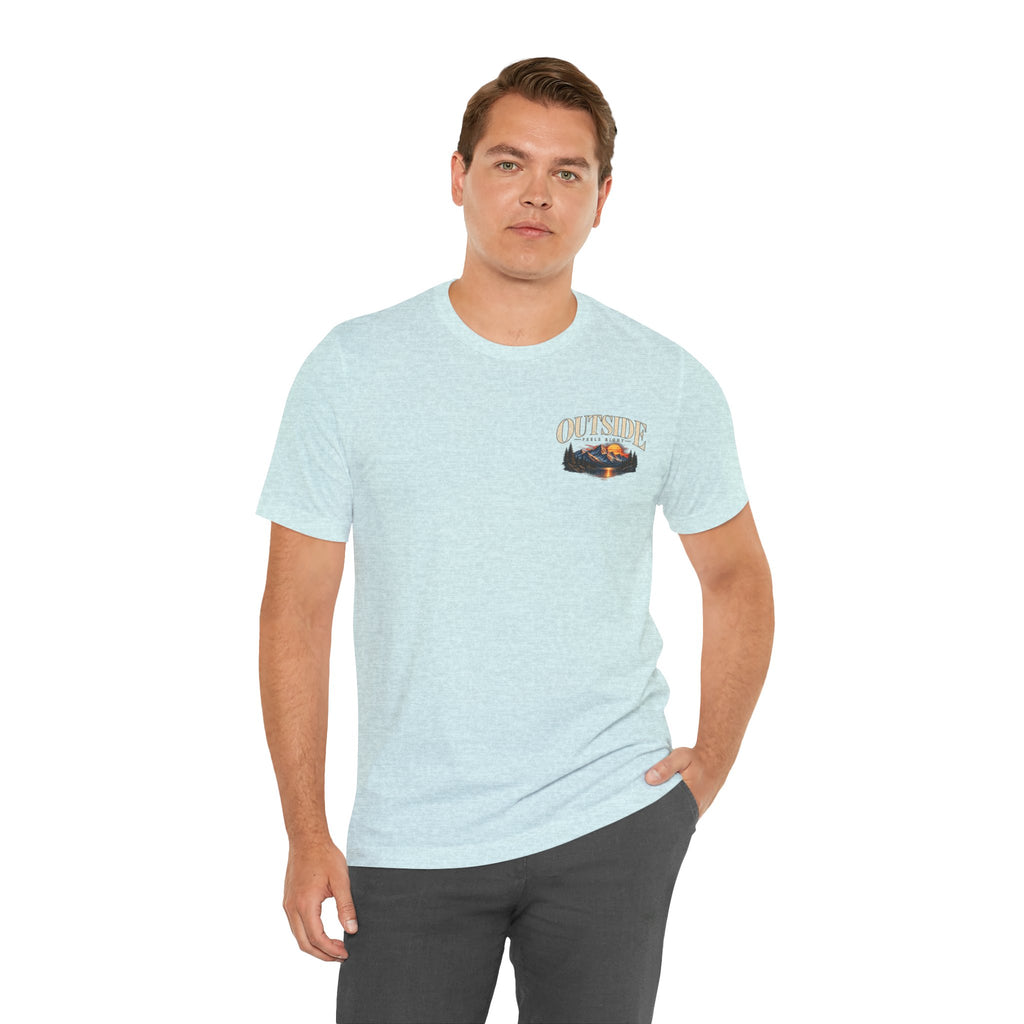 Outdoor Vibes Tee — Mountain Sunset Graphic T-Shirt